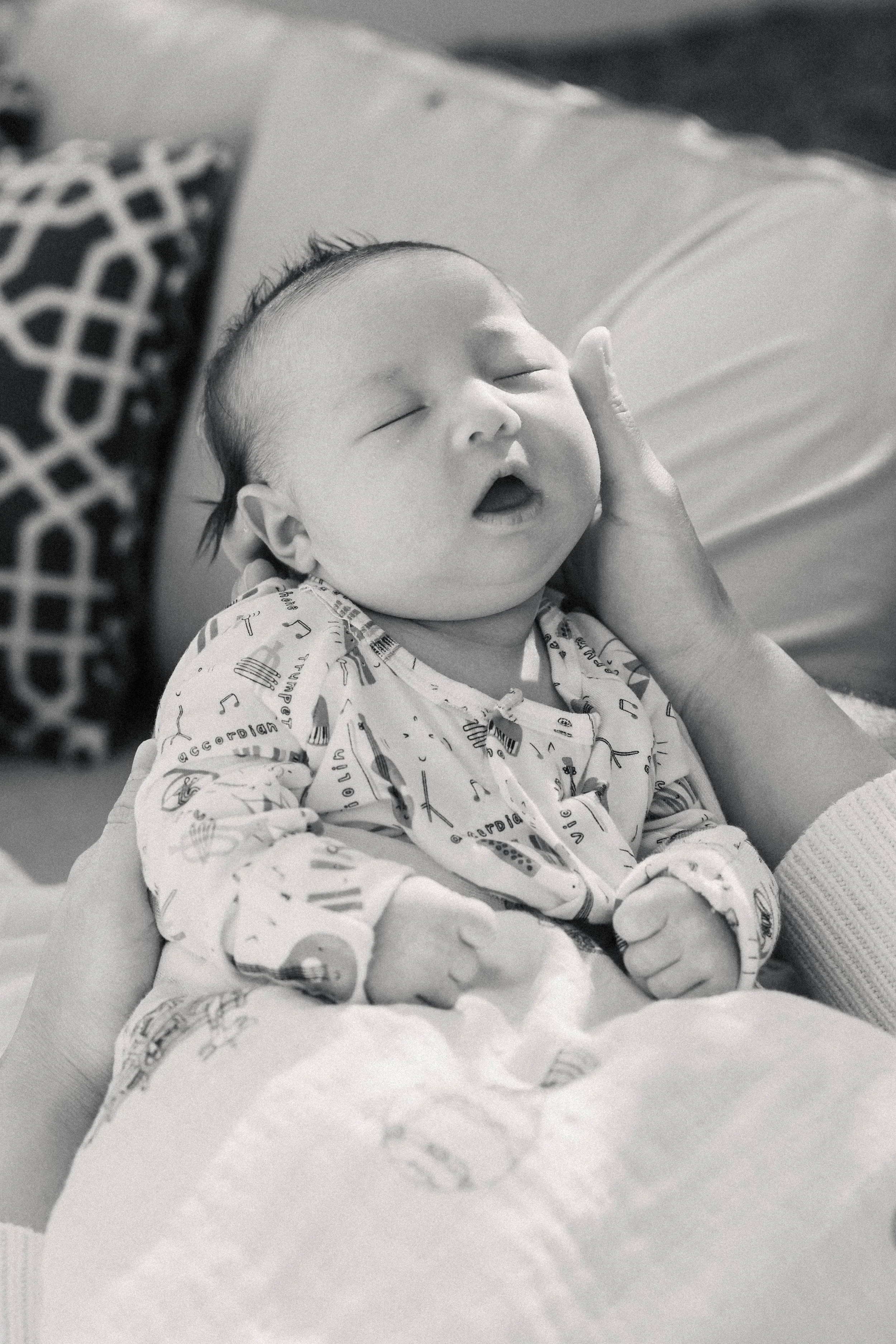 newborn sleeps during photo shoot tucson