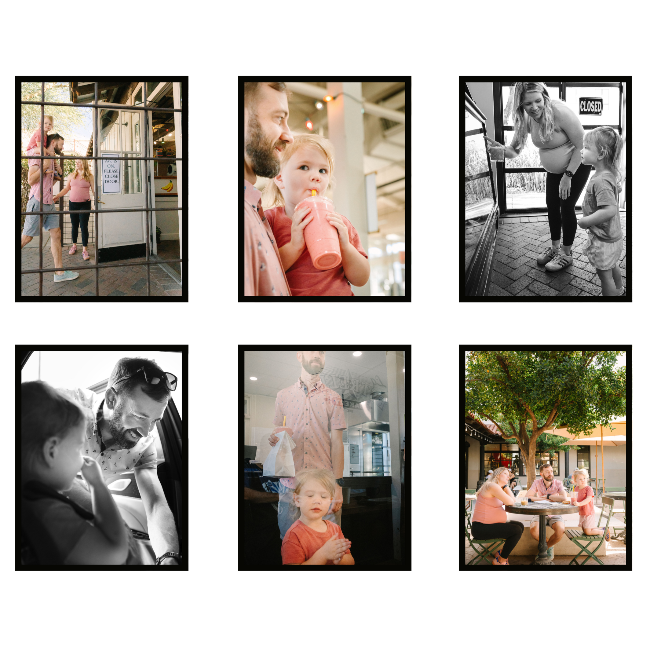 family orders smoothies and coffee at the mercado in tucson