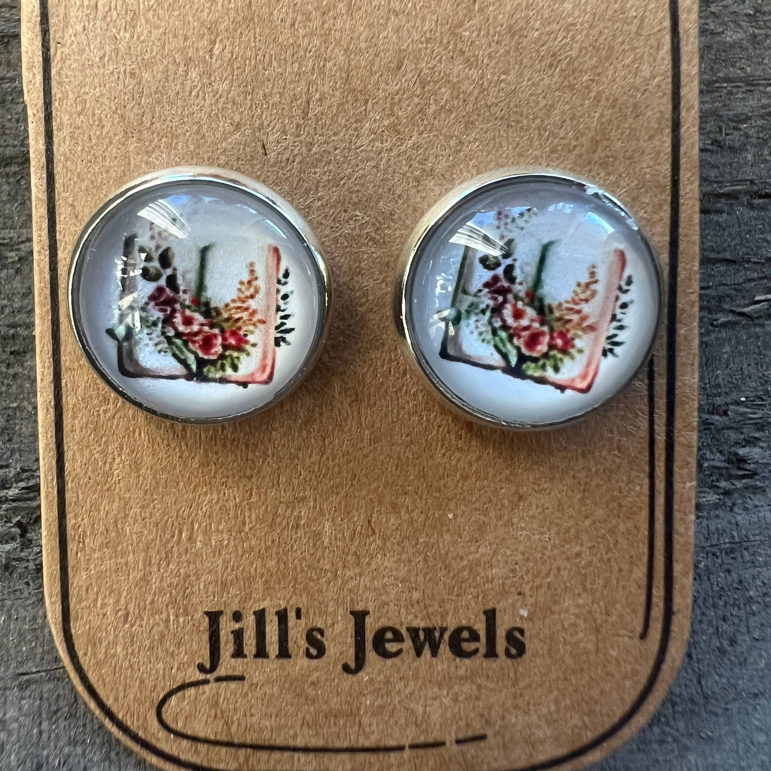 Floral Book Stud Earrings | Readers & Booklovers