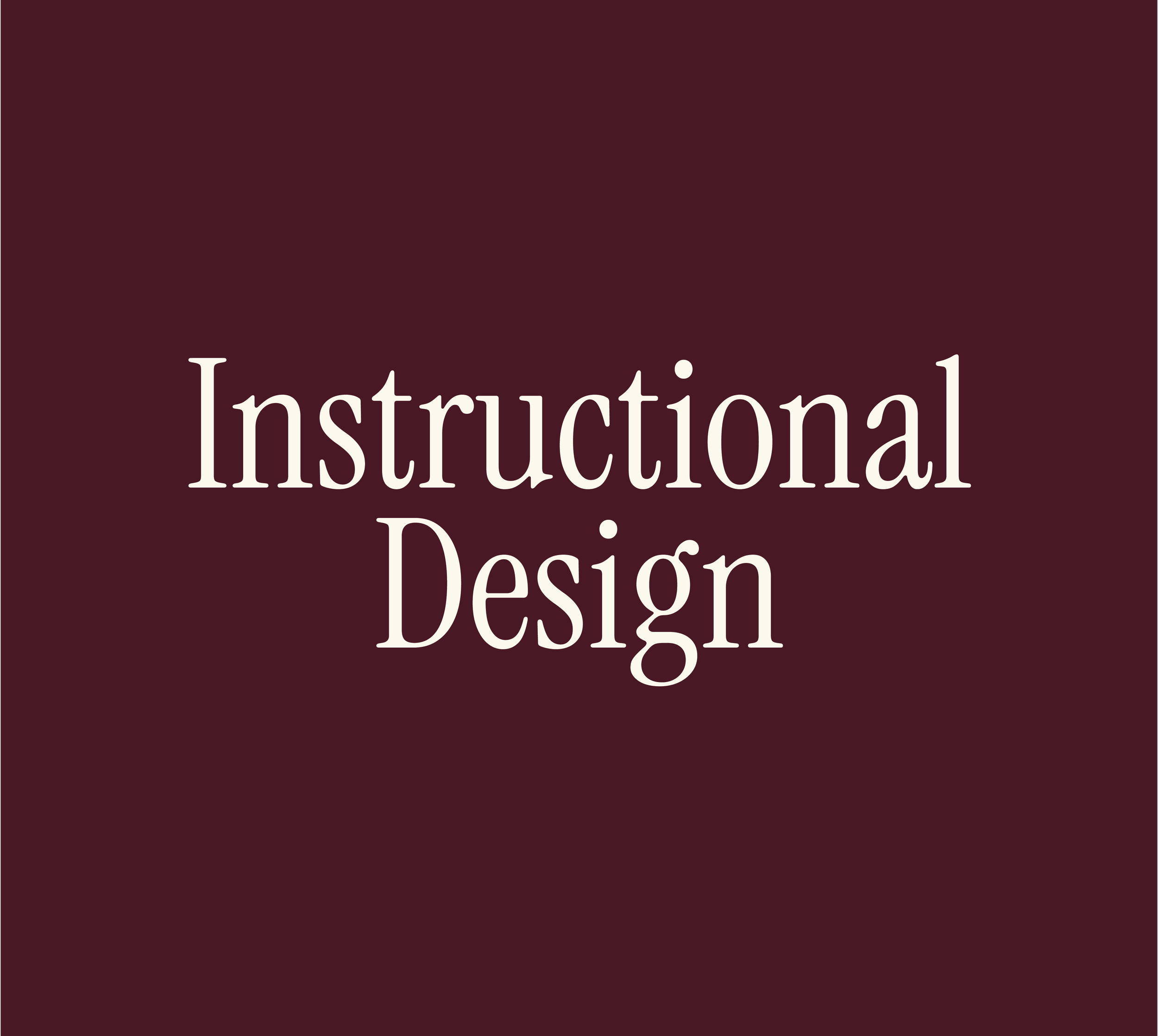 Instructional Design
