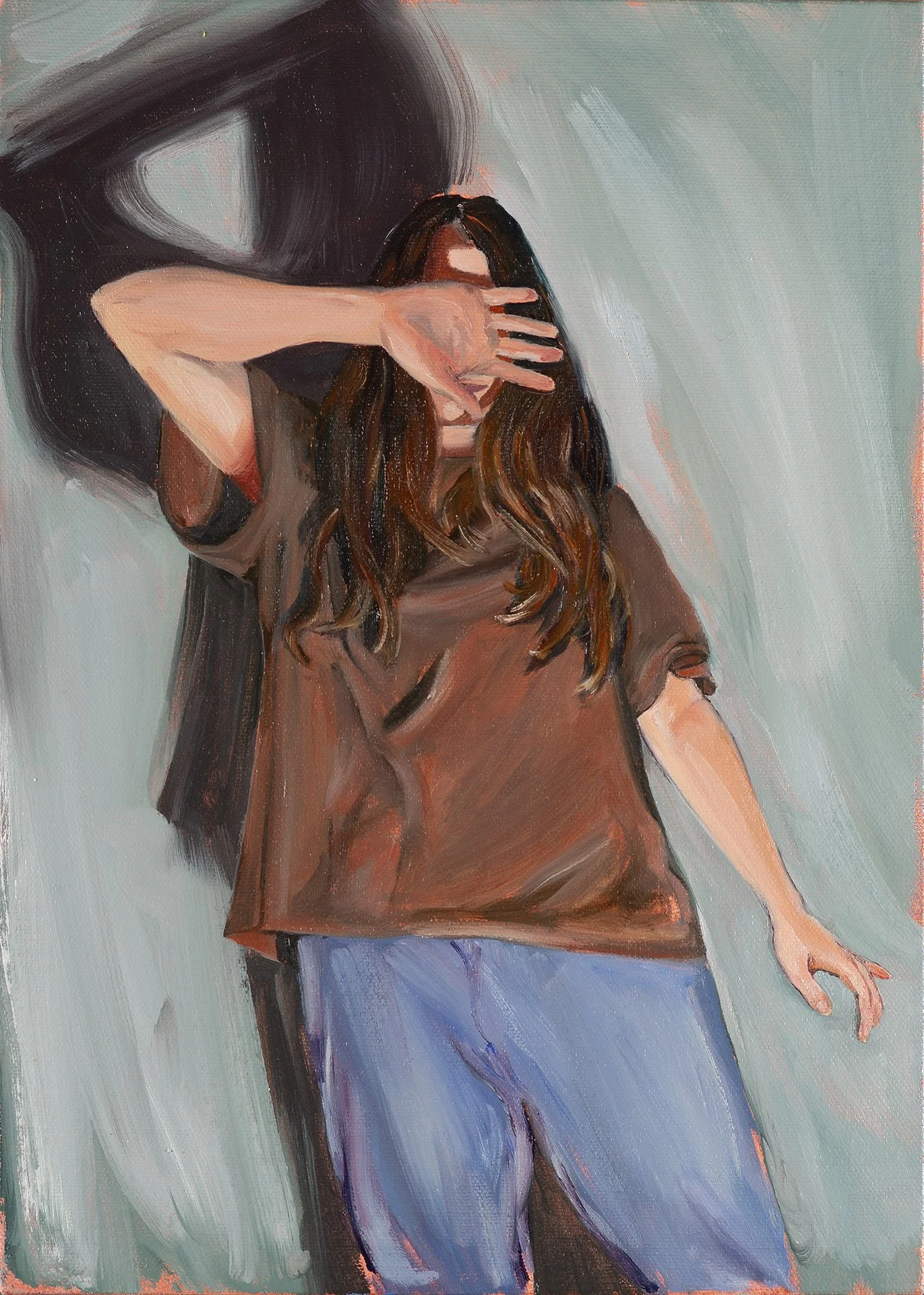 I stopped paying attention a while ago, 2026. Oil on canvas. 14 x 10 inches.