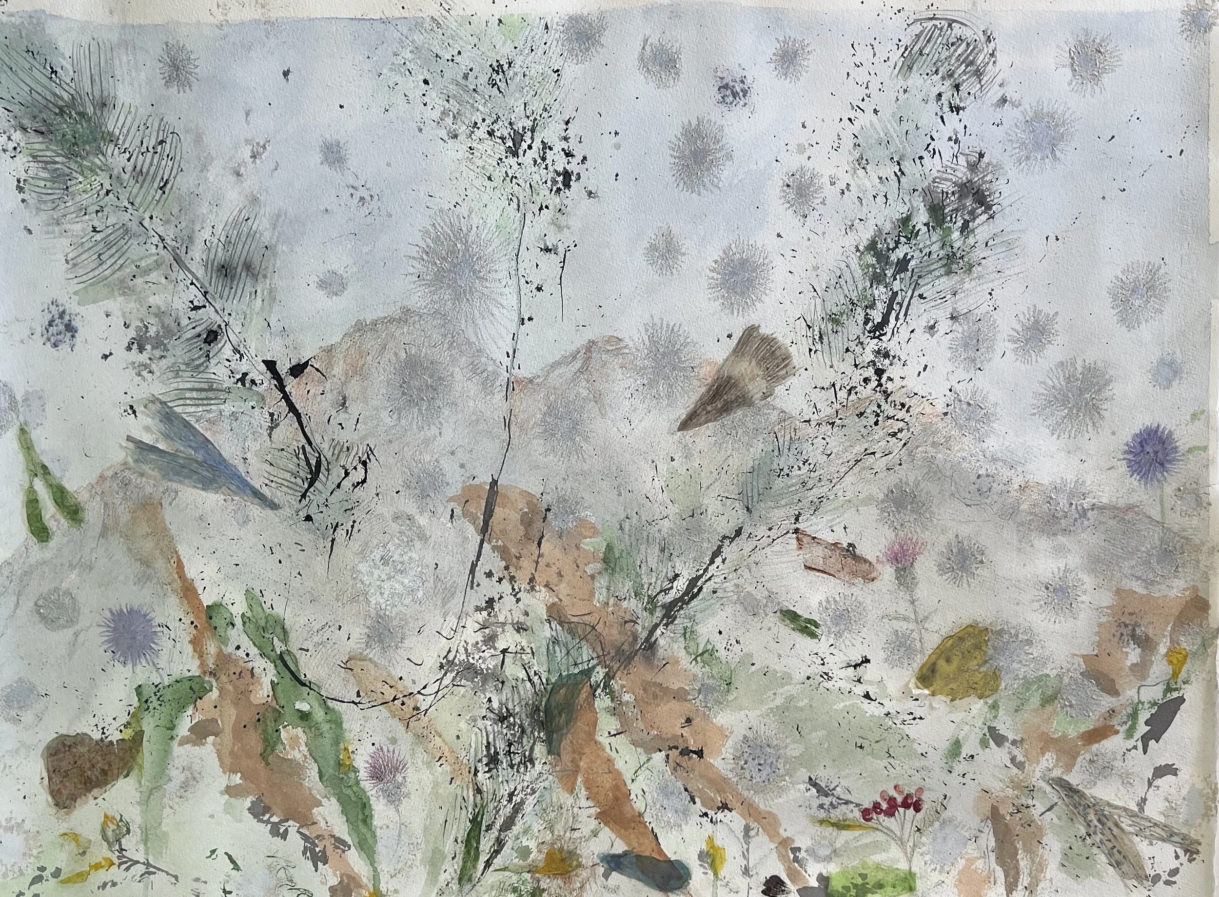 Summer
Collage, watercolour, ink
30x22" H, 2025