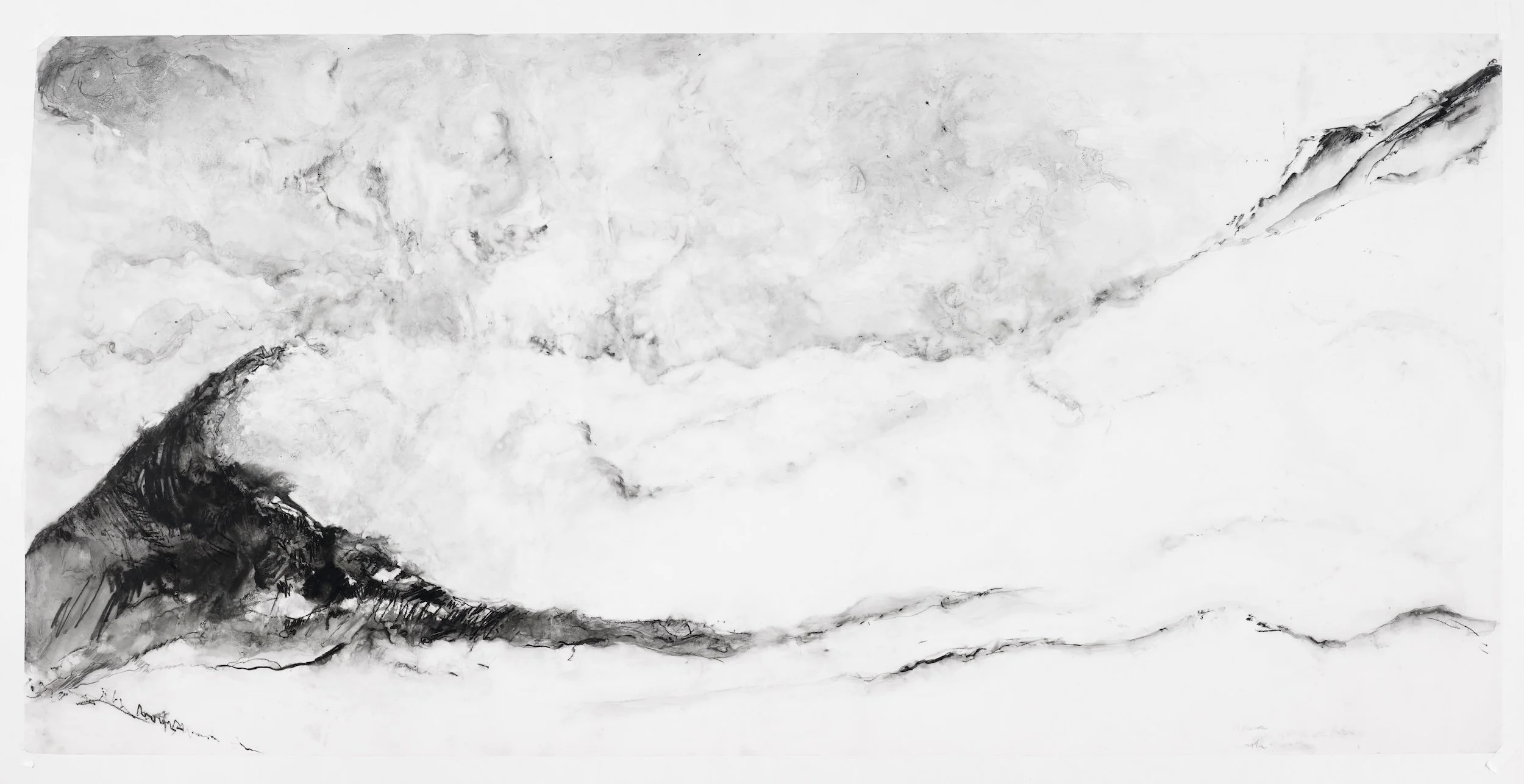Wisp of Absence
Water soluble crayon, graphite, tusche, synthetic paper, 73.5" x 36" H, 2010