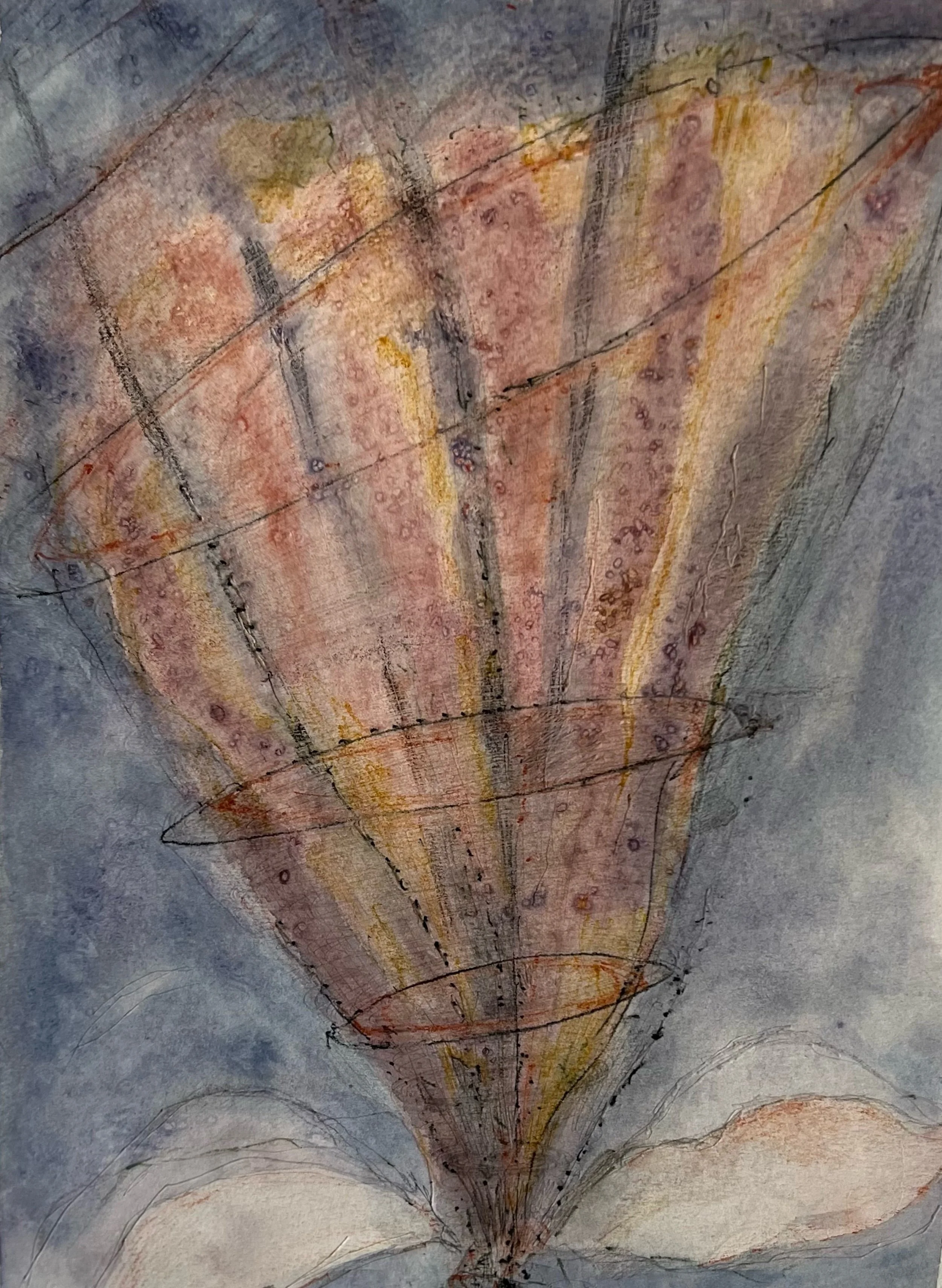 Funnel III
Watercolor, graphite, 8.5" x 11.5" H, 2021