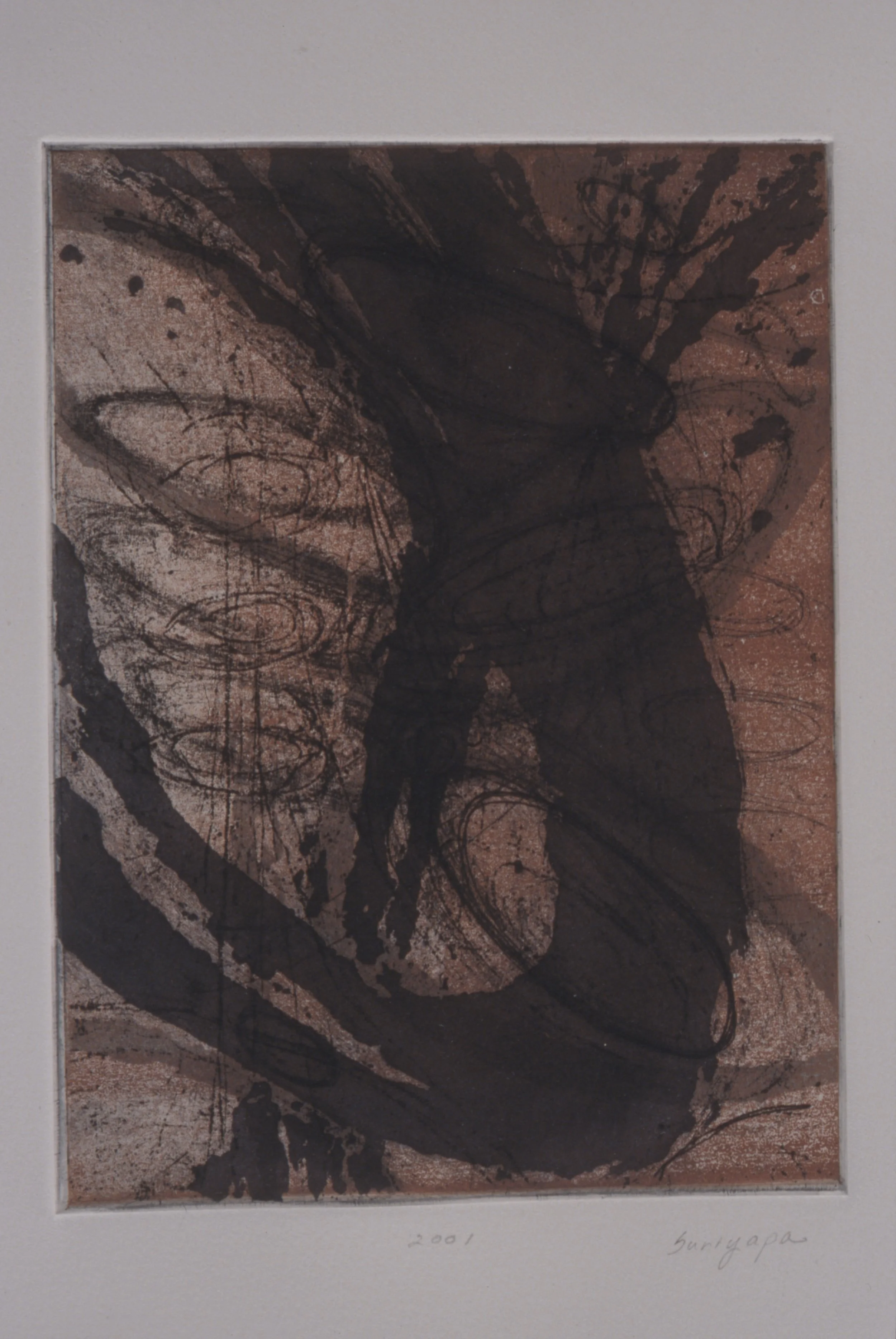 Distant Dance
Soft-ground etching, aquatint, sugar lift, spit bite, 6" x 8" H, 2001