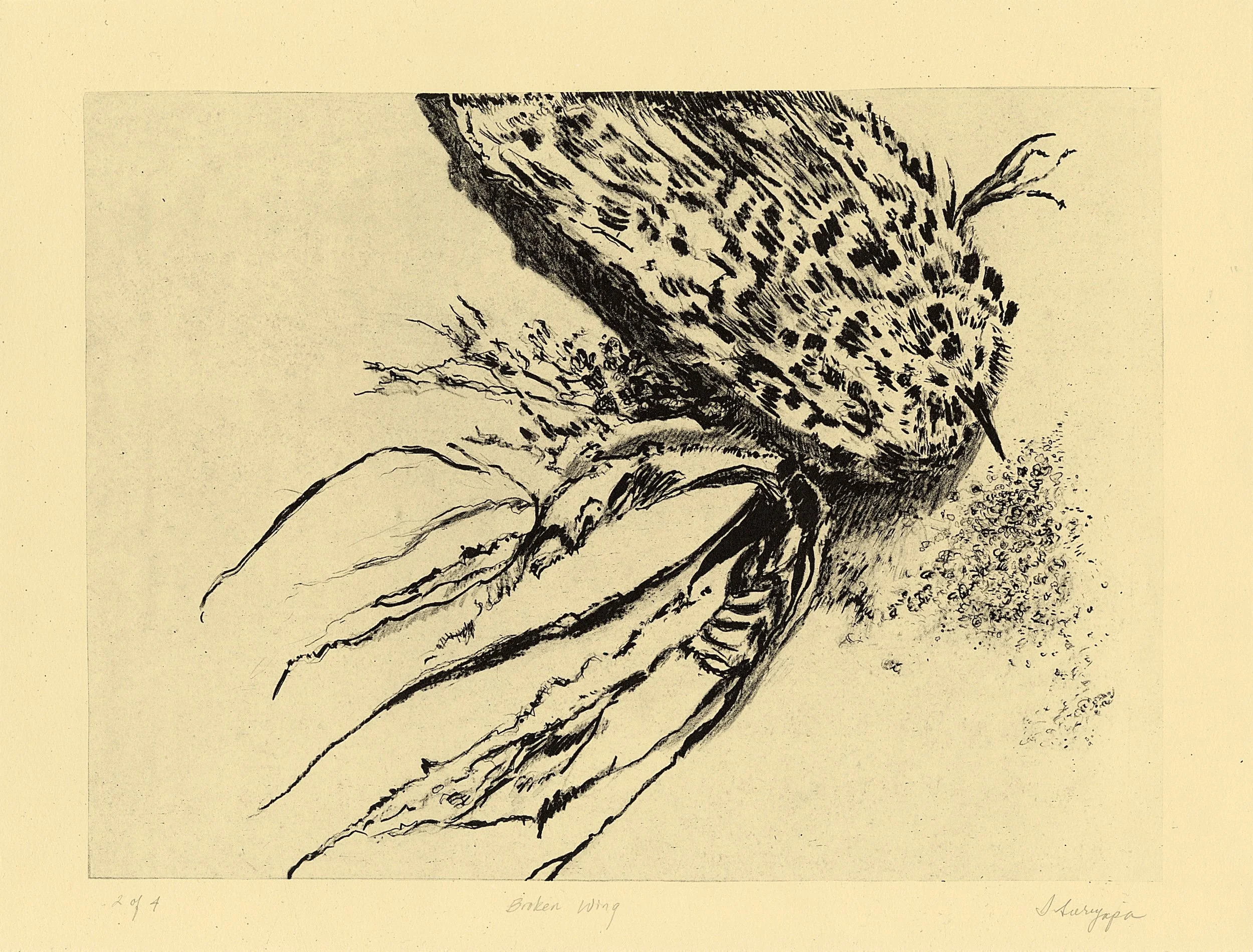 Broken Wing II
Lithograph, 14" x 10.5" H, 2022