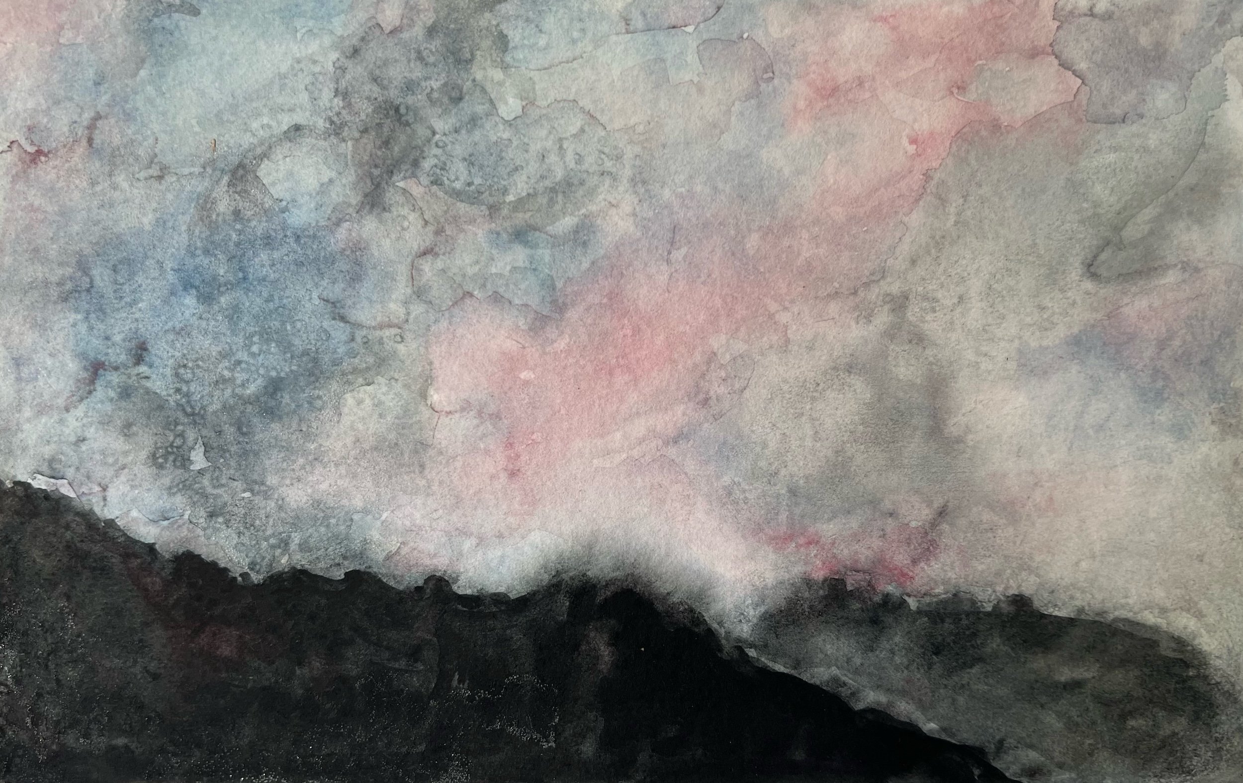 Alpine Sky
Watercolor, 8.8" x 5.5" H, 2020