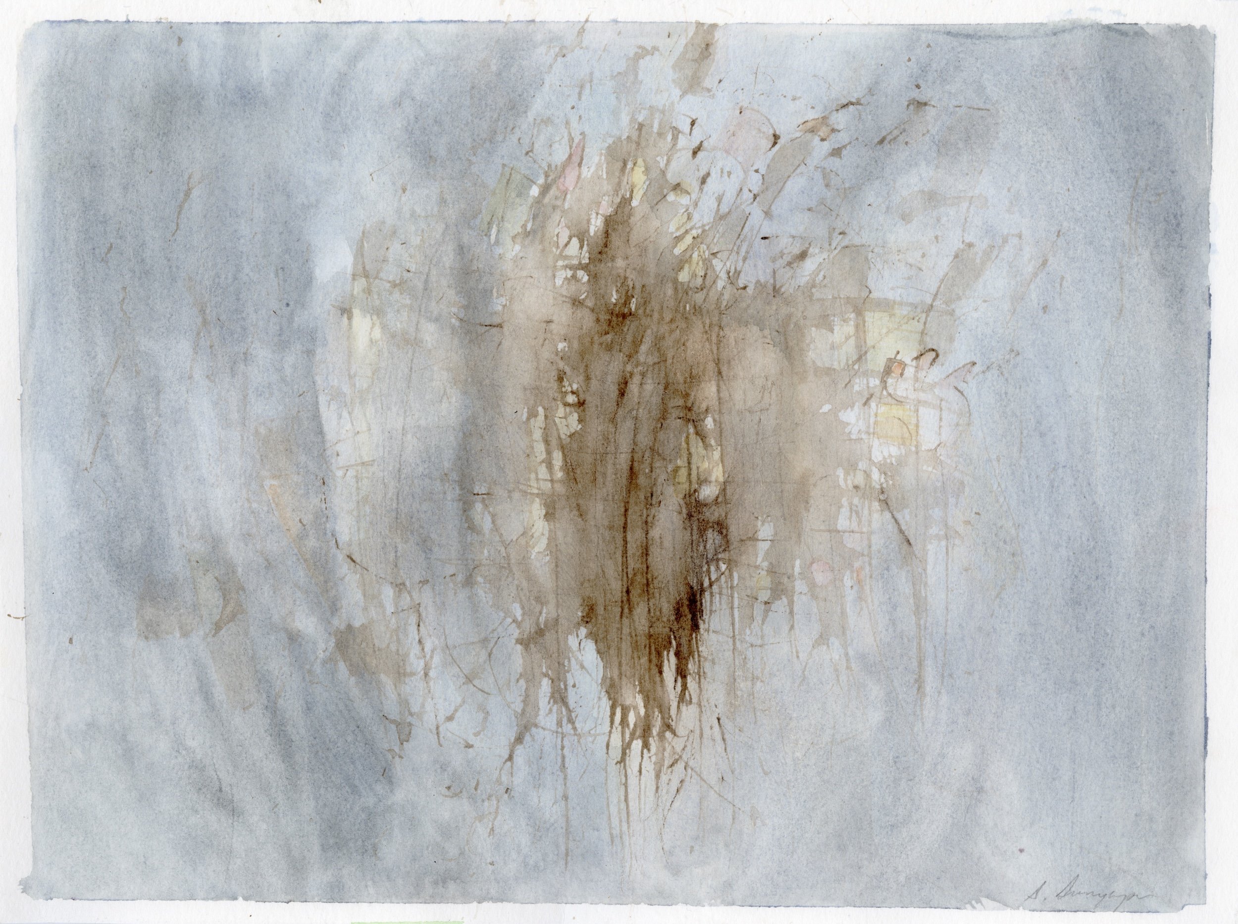 Entombed
Watercolor, 12" x 9" H, 2020