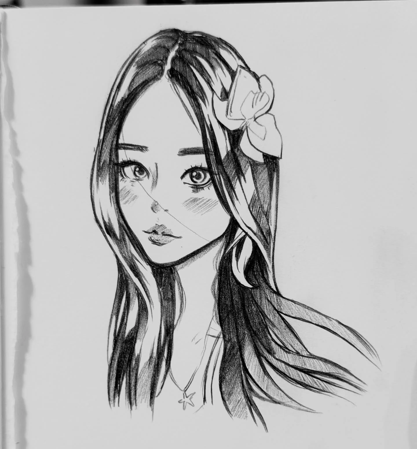 Drawing of @94_j.a  and a photo of Tokyo Night Sky🗼

#drawing #sketch