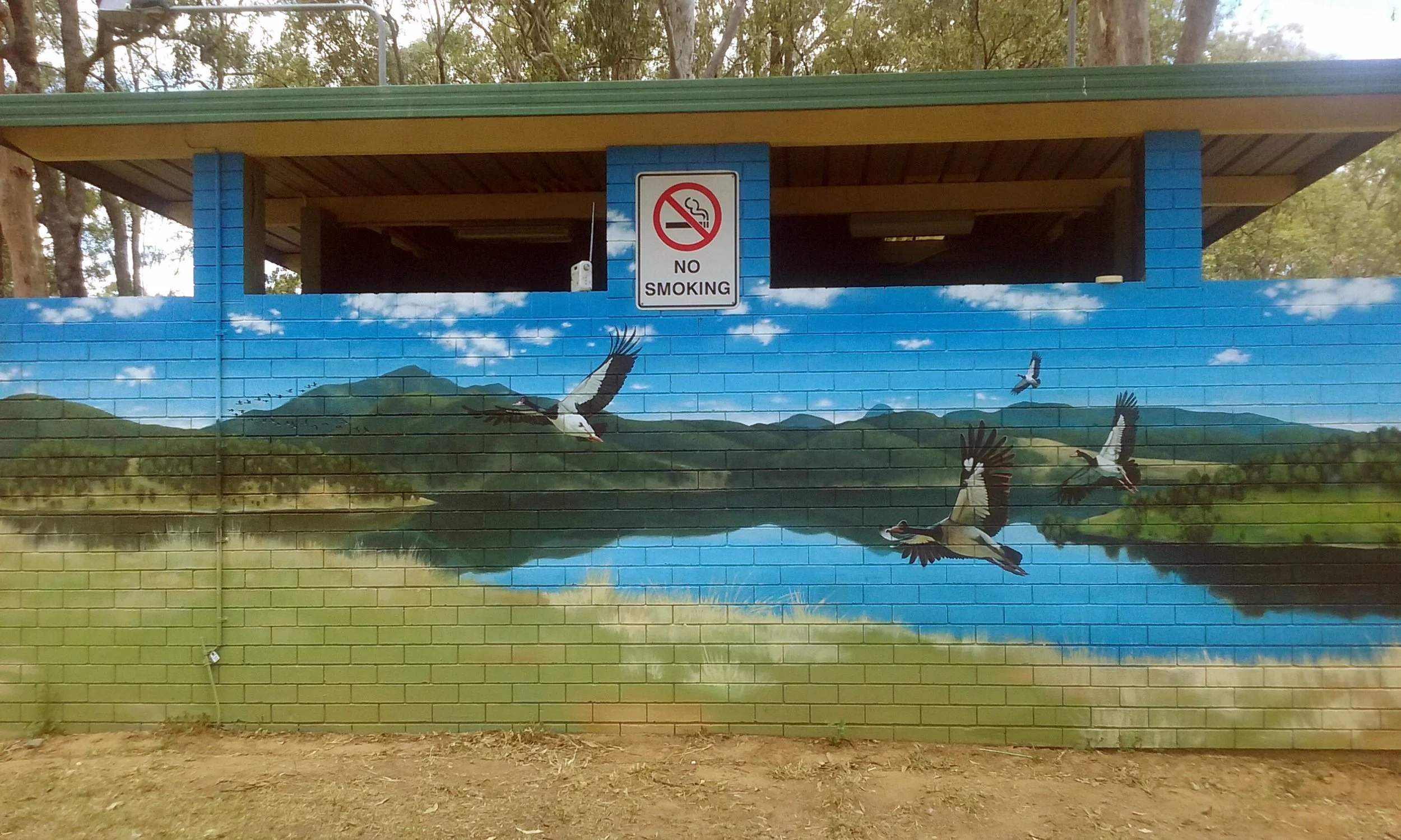 Mural painted in a park at Woodhill, south of Brisbane.