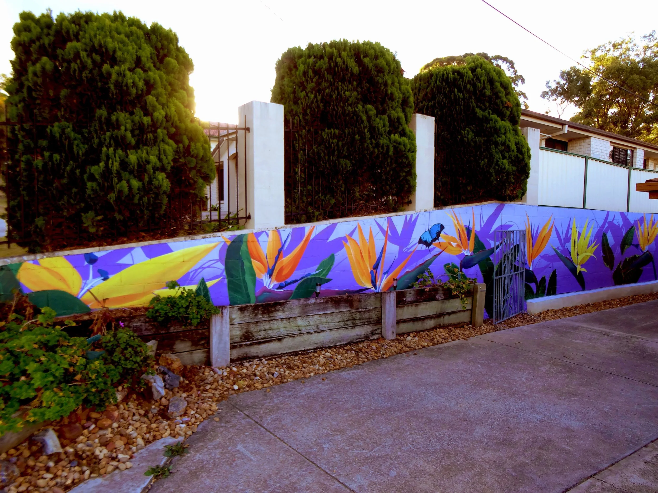 Retaining wall at private residence