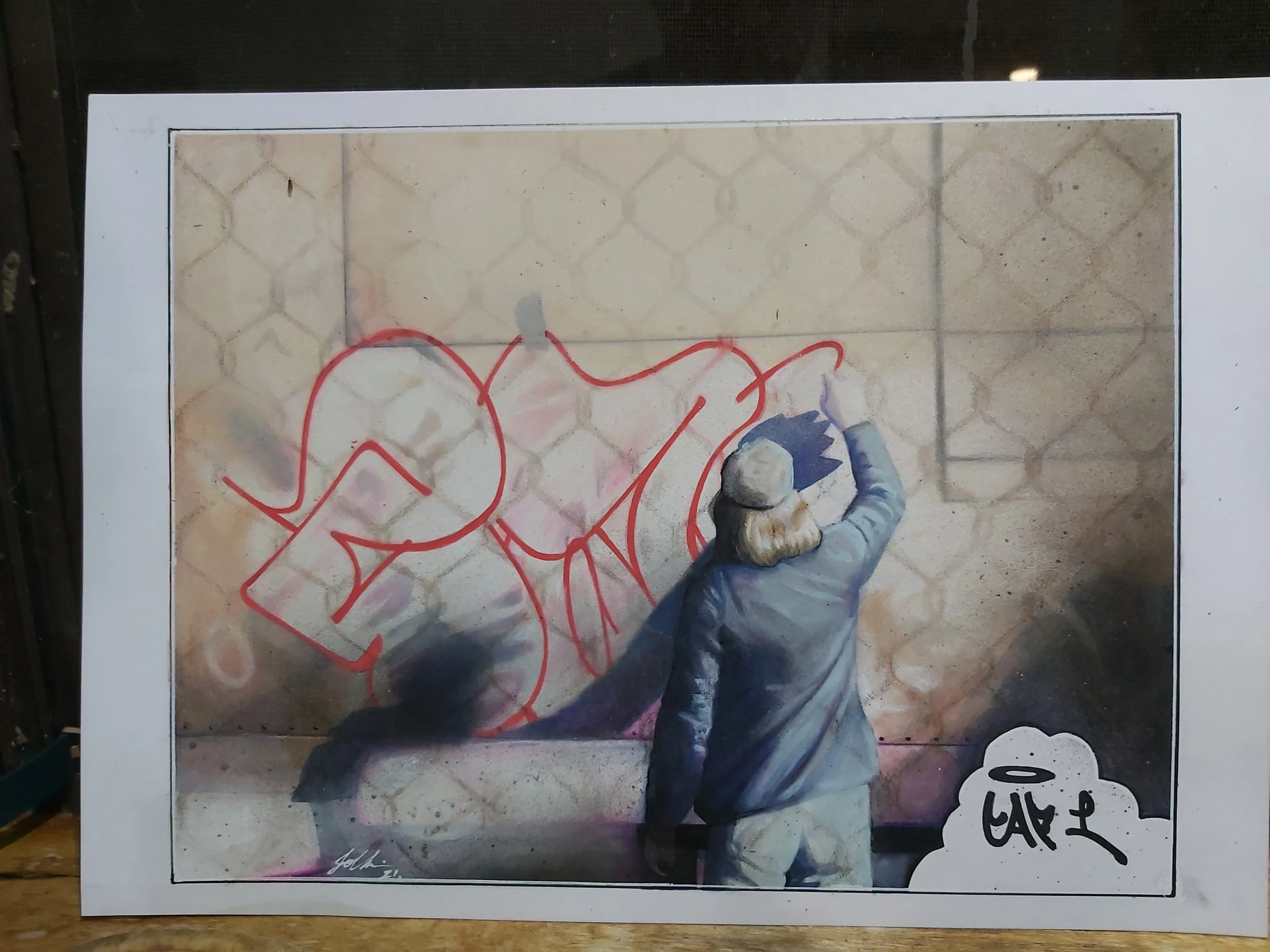Portrait of famed NYC graffiti artist "Cap".