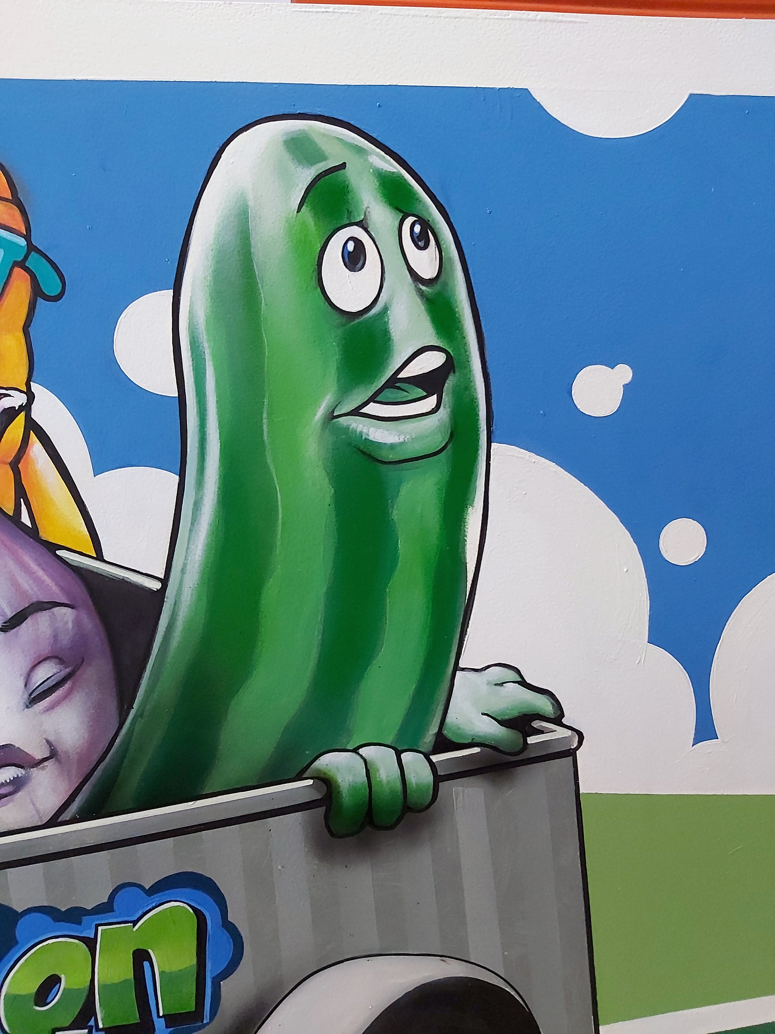 Close up of meals on wheels mural. Loganholme