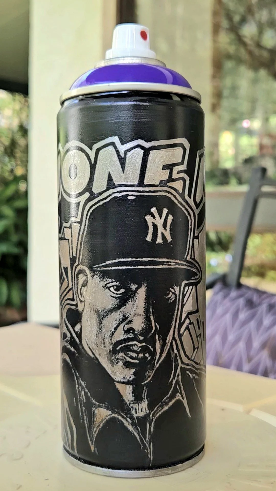 Engraved spray can for sale at local Spray paint store (Crush City).