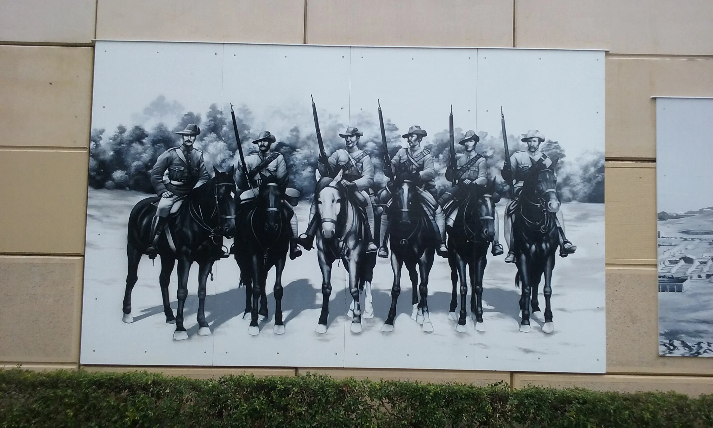 World War 1 scene. Painted on boards and placed at Hillcrest, to the south of Brisbane.
As a part of a RSL memorial.
