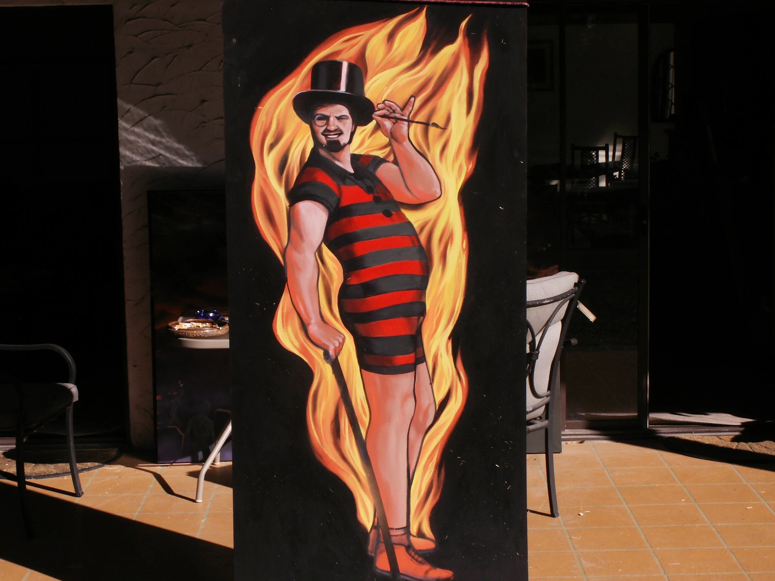 Door for the men's toilet at Eliminators Hot Rod Club. Loganholme