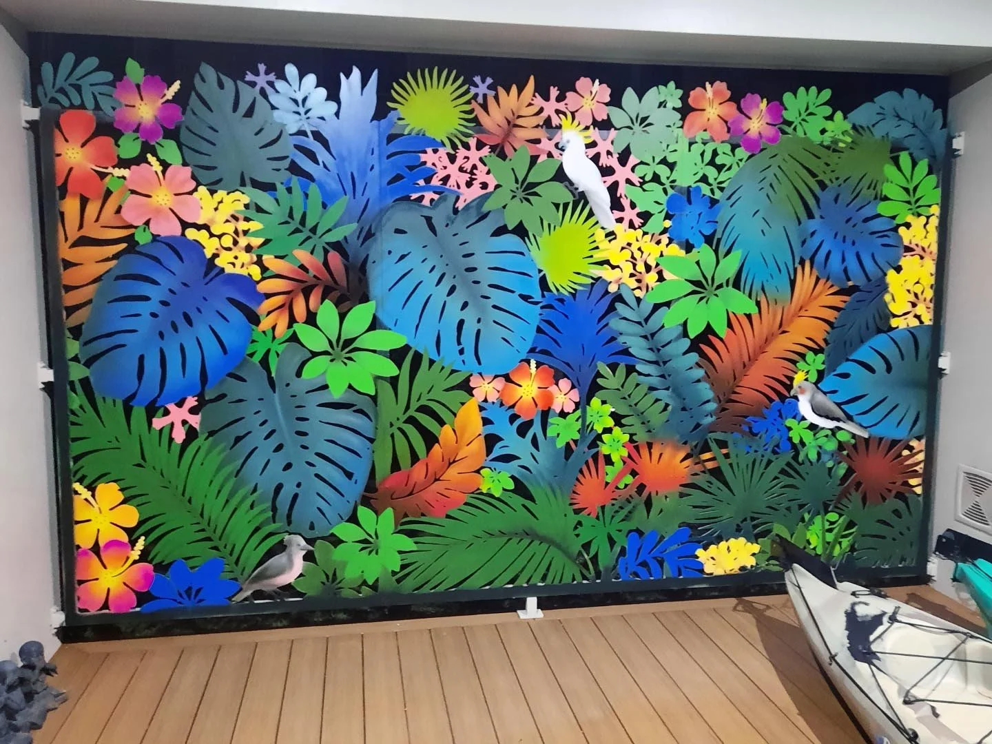 Painted privacy screen