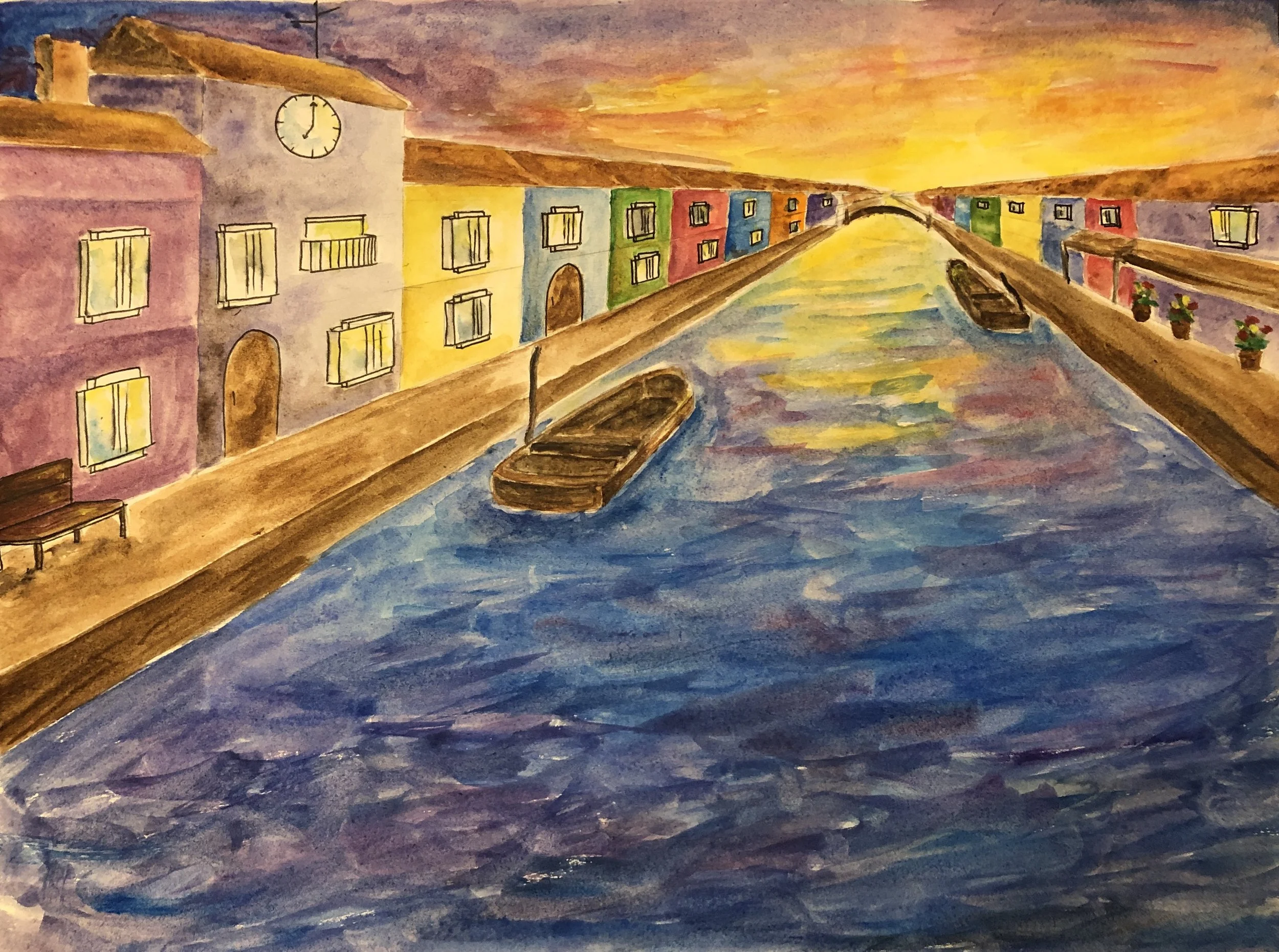 10th grade
for my friend's art homework but then was selected for art show  :)