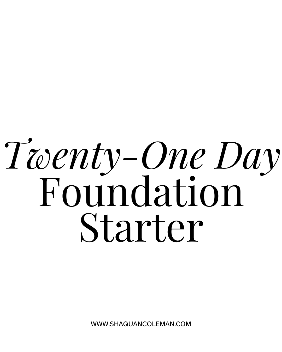FOUNDATION STARTER