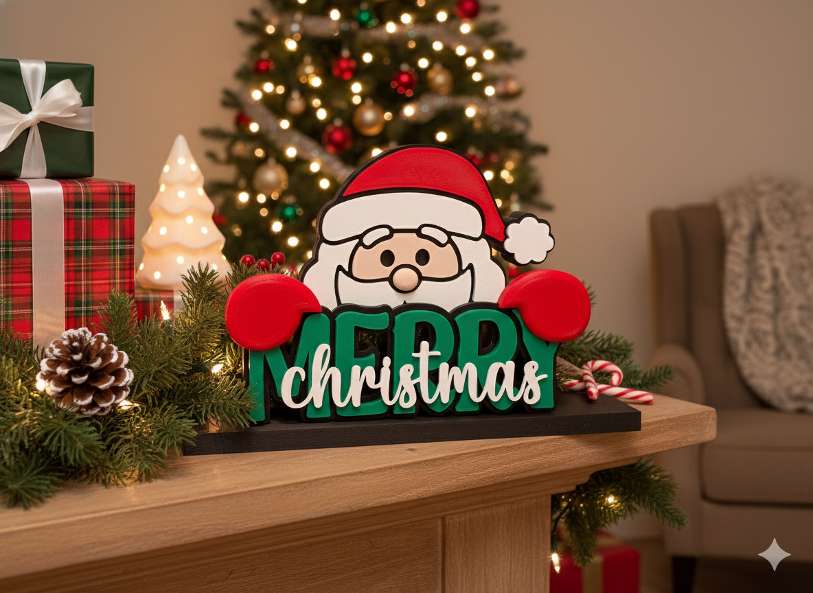 Santa Claus Christmas Sign