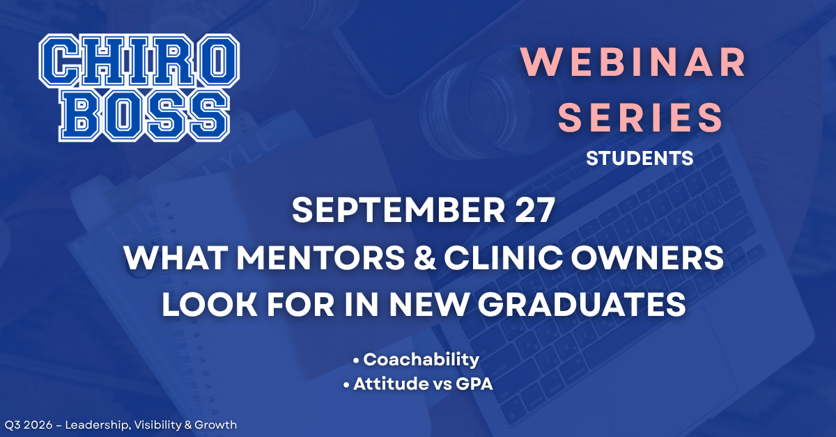       
  
     What Clinic Owners Look for in New Doctors     September 27, 2026        6:00 PM CST    What clinic owners actually look for goes far beyond clinical skills. This webinar breaks down what makes new doctors stand out when entering the p