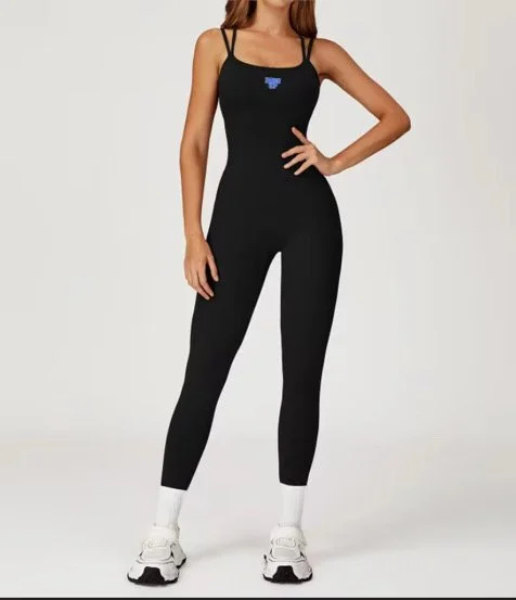 Boss Talk Collective™ Black Athletic Jumpsuit