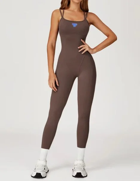 Boss Talk Collective™ Brown Athletic Jumpsuit