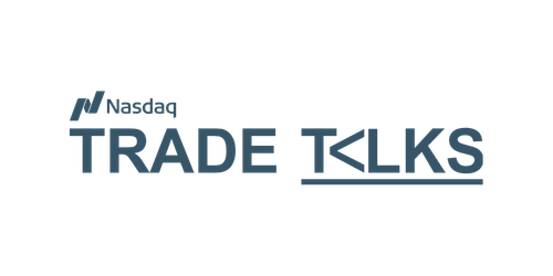 Nasdaq Trade Talk logo with stylized letter N and blue text.
