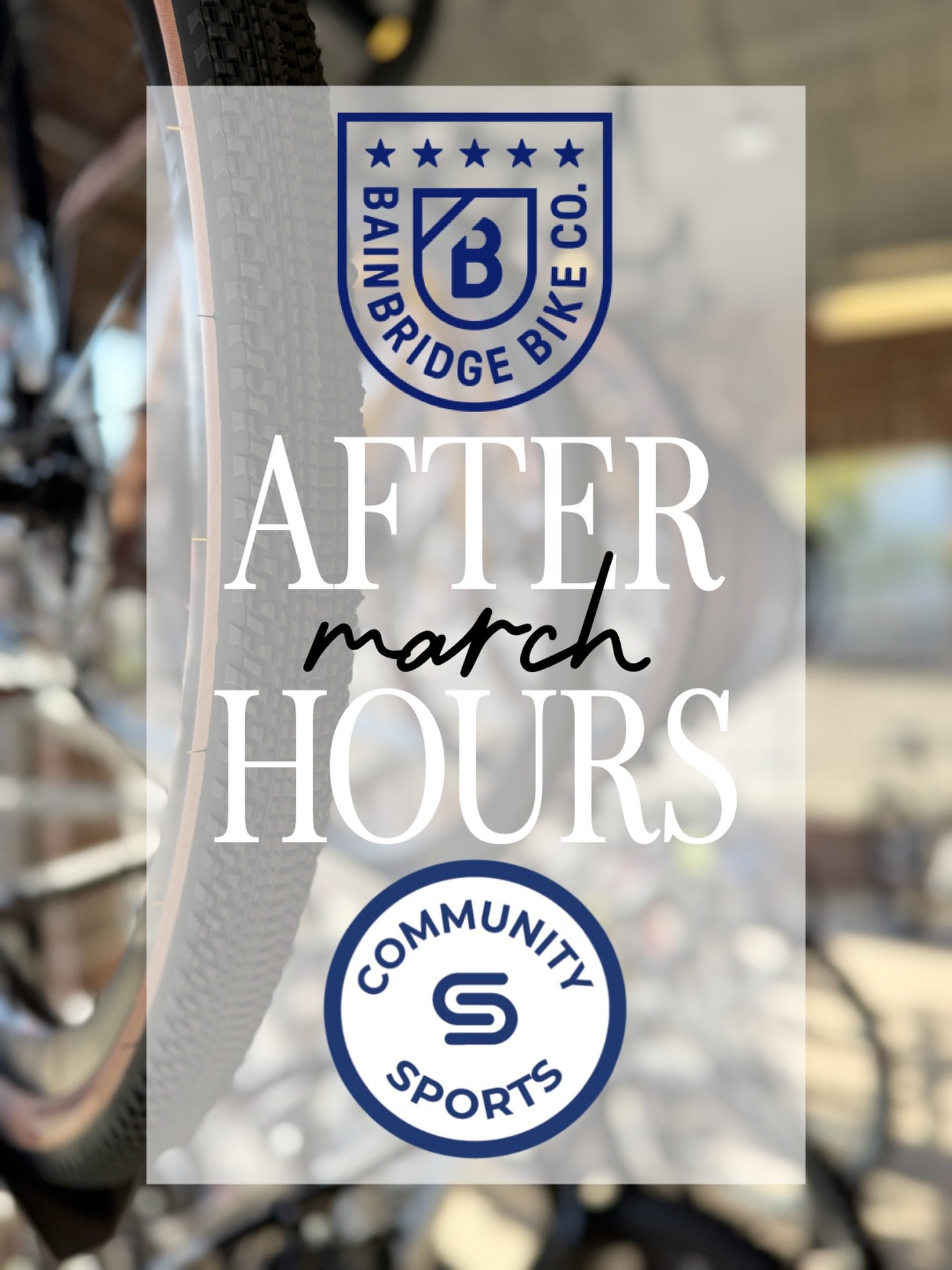 🚲 March After Hours Registration Now Open! ⚽️

Join us Thursday, March 19th from 5:00pm to 7:00pm! This month, we will be gathering at Bainbridge Bike Co. and Community Sports Pros in the Marina District! Enjoy an evening of great networking and coz