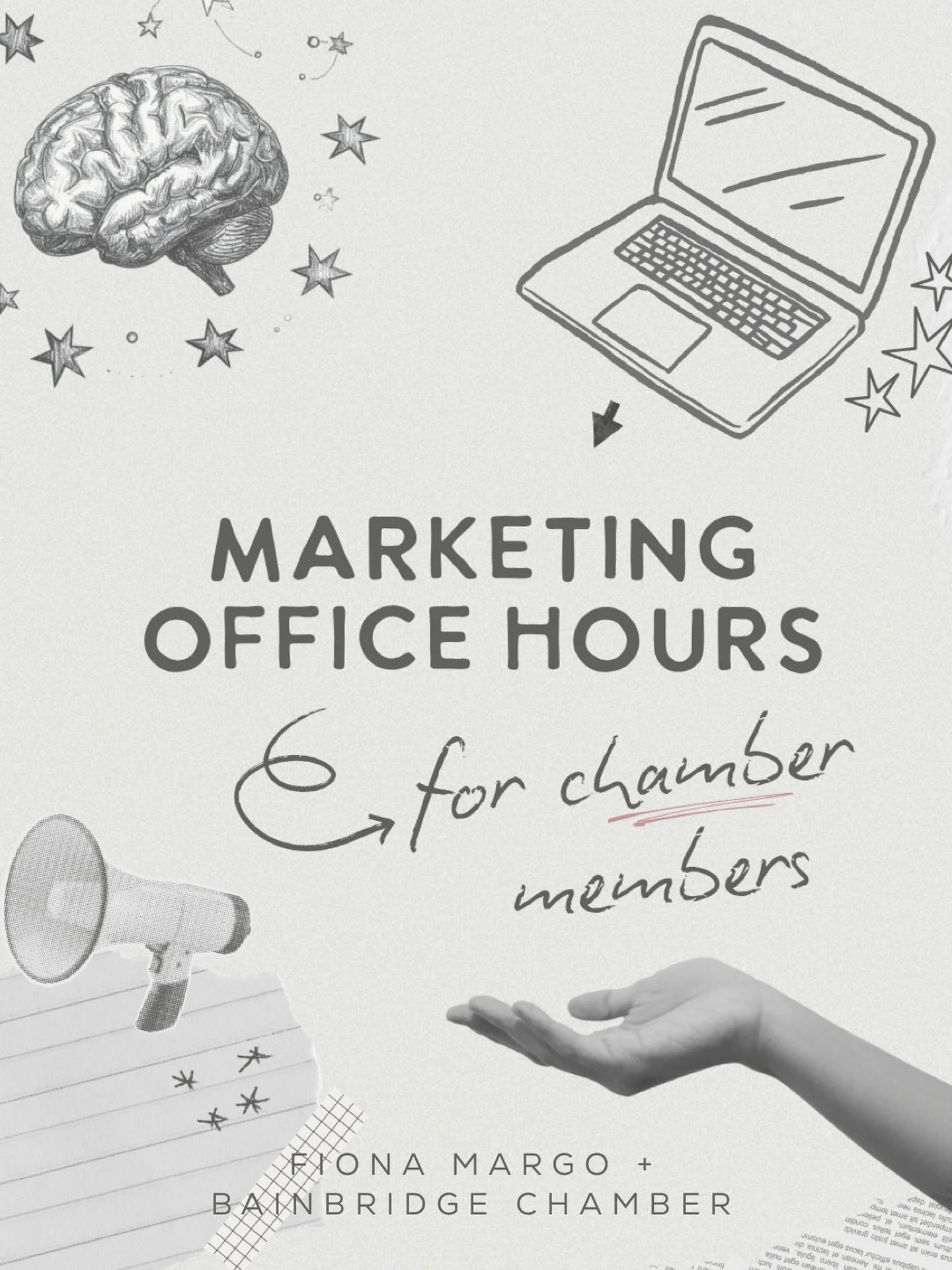 Are you local to Bainbridge Island and a member of the chamber? Come to marketing Office Hours!

Need help with your marketing projects, ideas and initiatives? Bring your marketing questions to office hours with Fiona Margo, a local business owner an