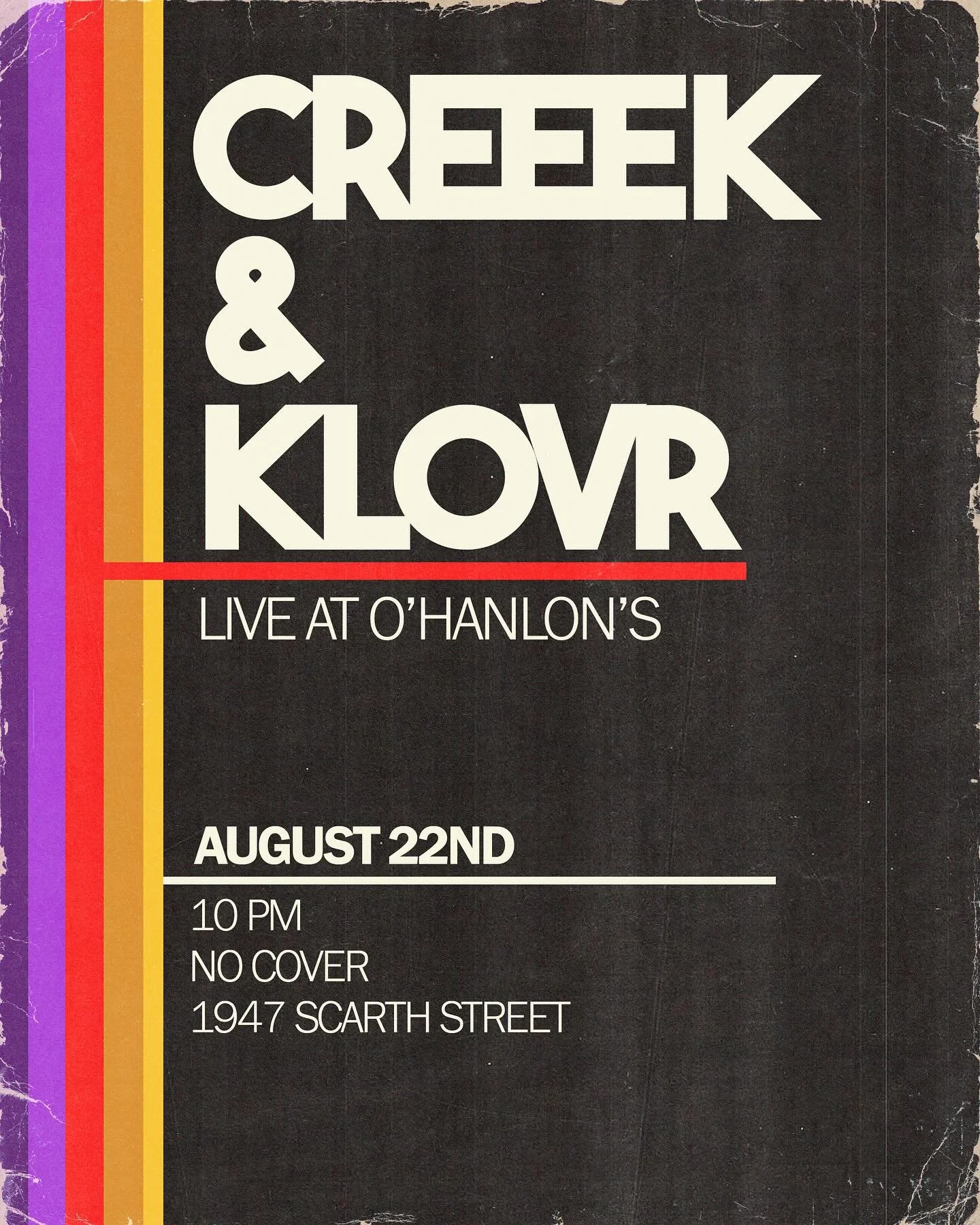 This weekend at the pub&hellip; 🎵🍻

Friday August 22nd &bull; Creeek w/ Klovr &bull; 10PM

Saturday August 23rd &bull; DJ Tolley T &bull; 10PM

No cover!