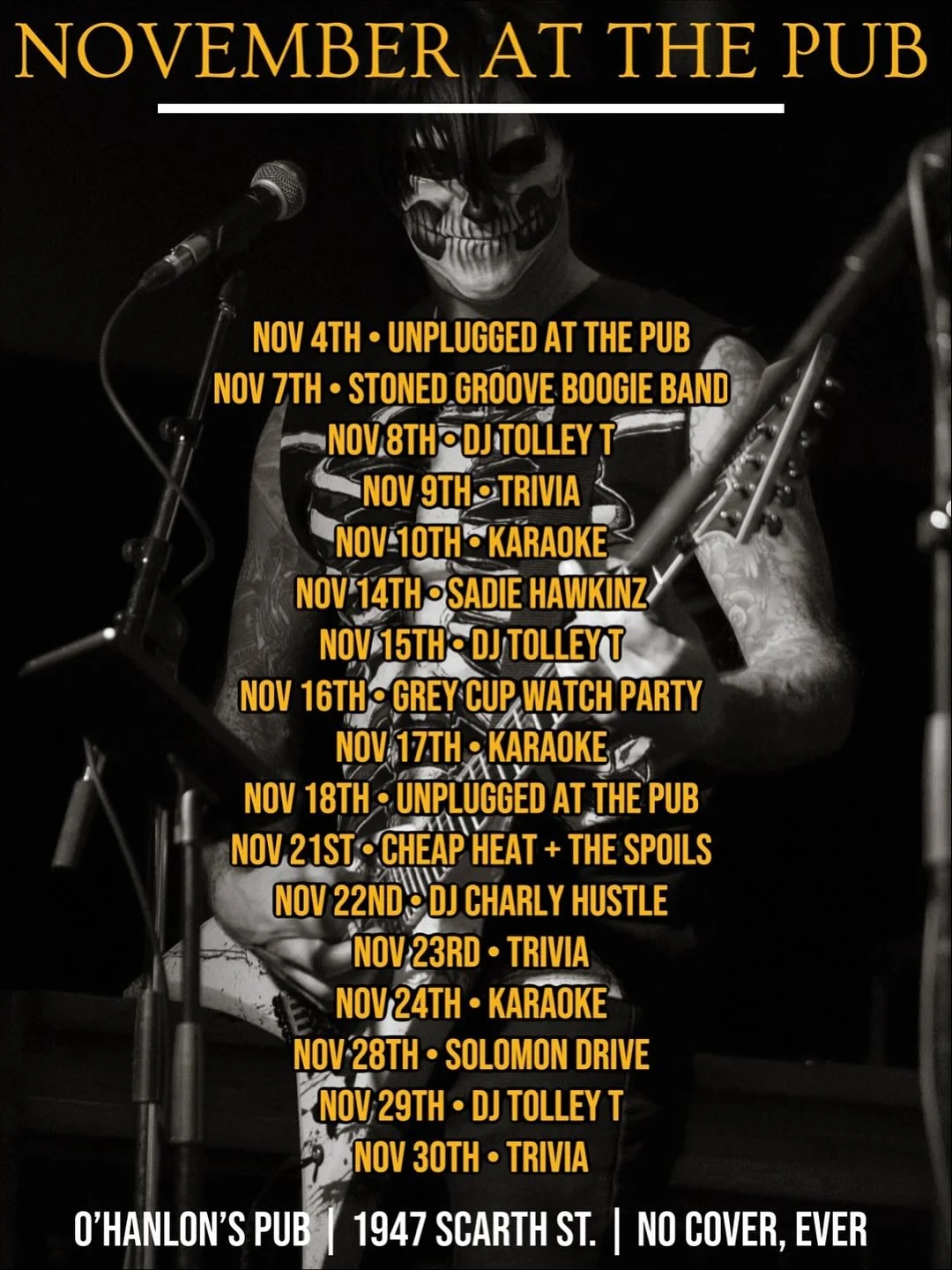 Spooky Season is over and November is here, meaning we&rsquo;ve got TWO announcements for y&rsquo;all! One being that we obviously have an entire new line up of music for the month which we are excited for! Two being that we now have coat check avail