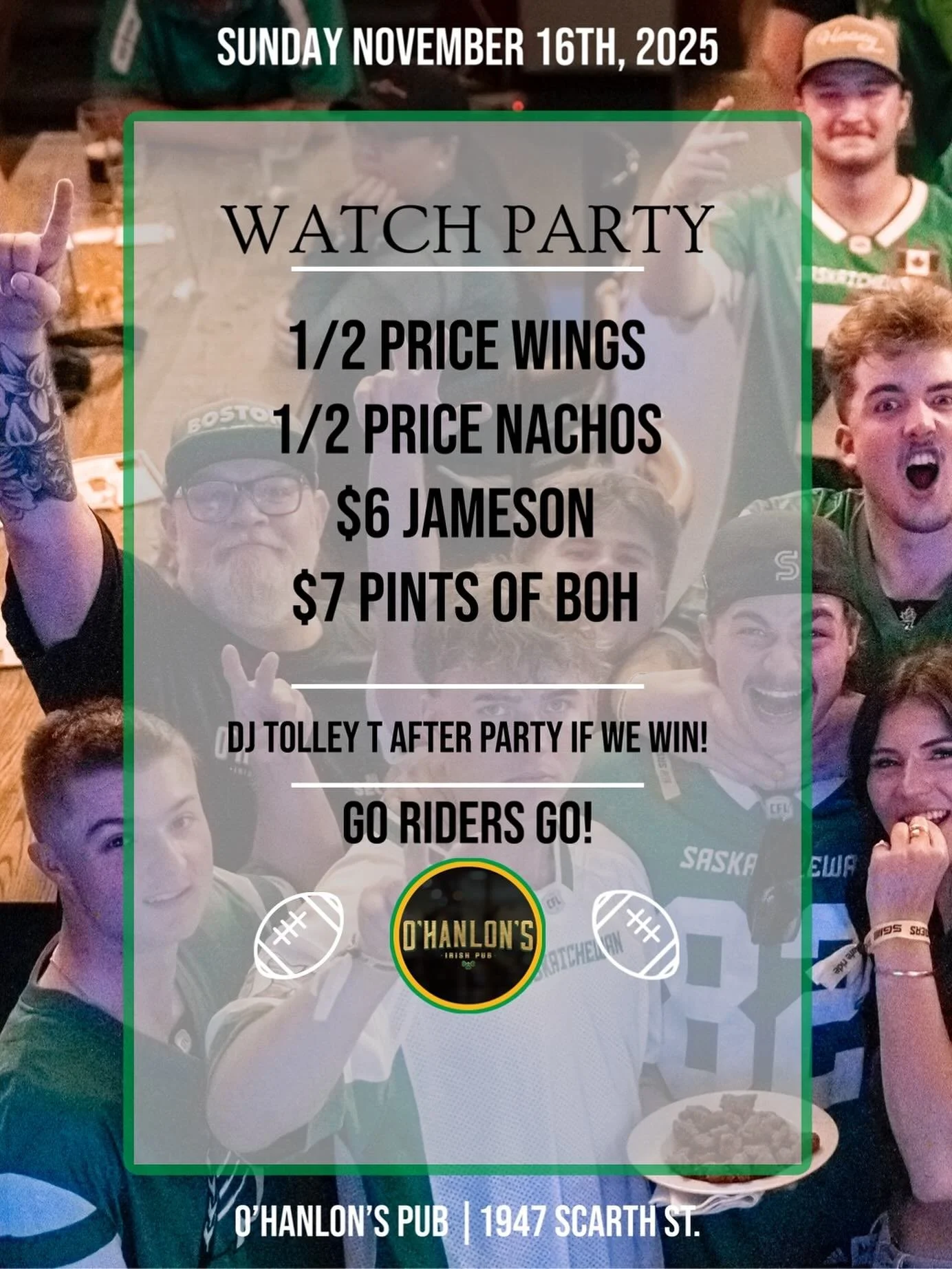 Big game on Sunday with potentially an even bigger party afterwards. Looking for somewhere to watch? We&rsquo;ll be showing the game right from kick off, full sound through the PA system with a few decent drinks and food specials to go with. 

If we 