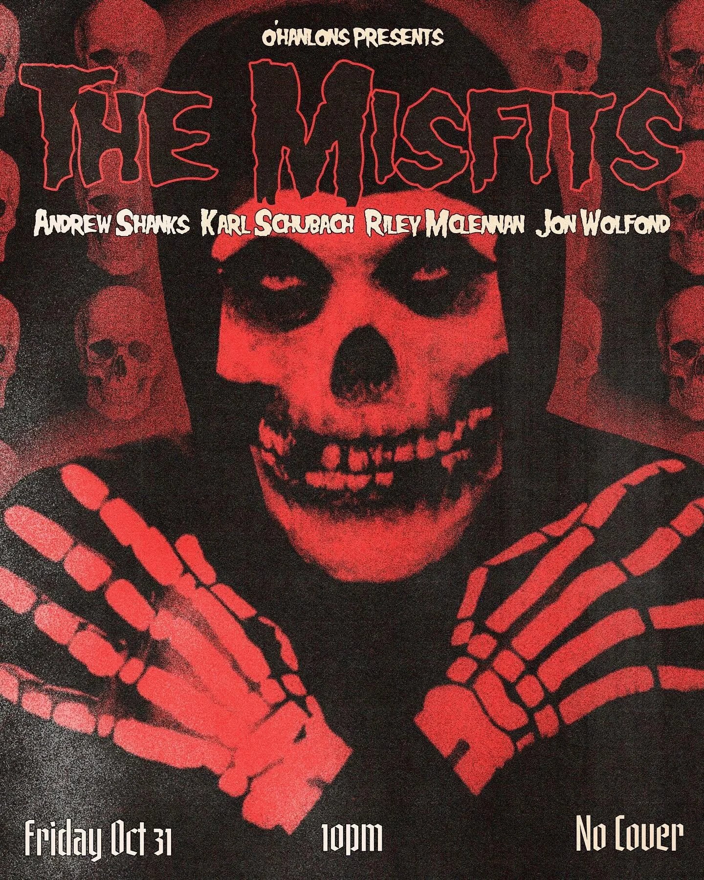 🎃 HALLOWEEN 🎃

This Friday October 31st &mdash; No, not the actual Misfits. Just a few local degens dressing up and performing as the Misfits. We&rsquo;ll also be doing a couple of giveaways for best costume(s).

Music starts at 10:38PM (or somewhe