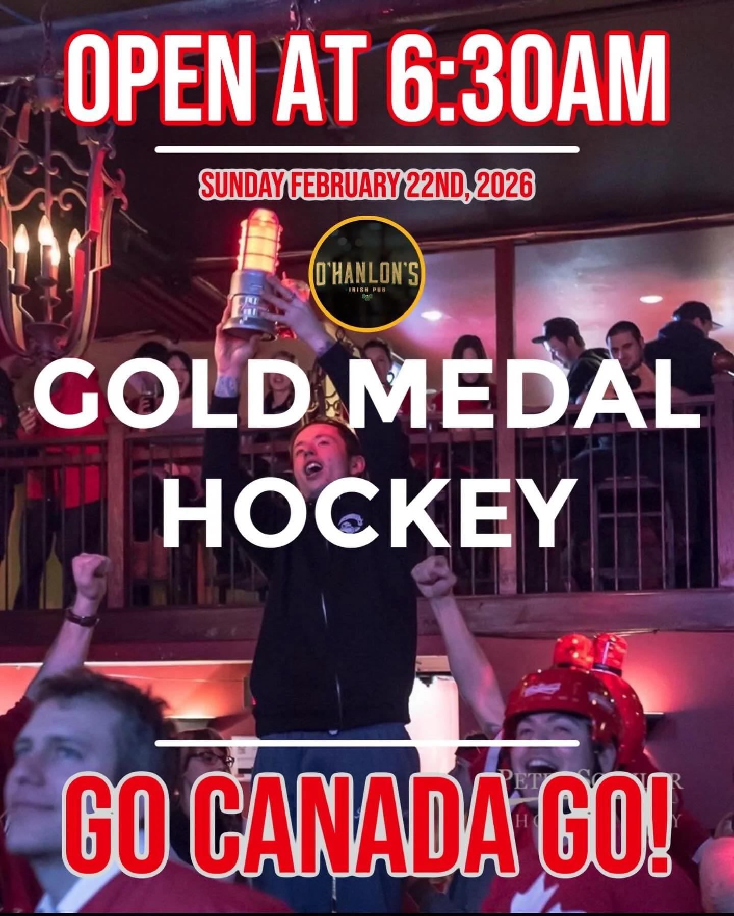 Who remembers the magic of 2014? A rare moment in time we&rsquo;ve waited a long time to relive. This Sunday, we&rsquo;re opening at 6:30am for the Men&rsquo;s Olympic Gold Medal hockey game. Full sound, plenty of space and we&rsquo;ll be serving up 