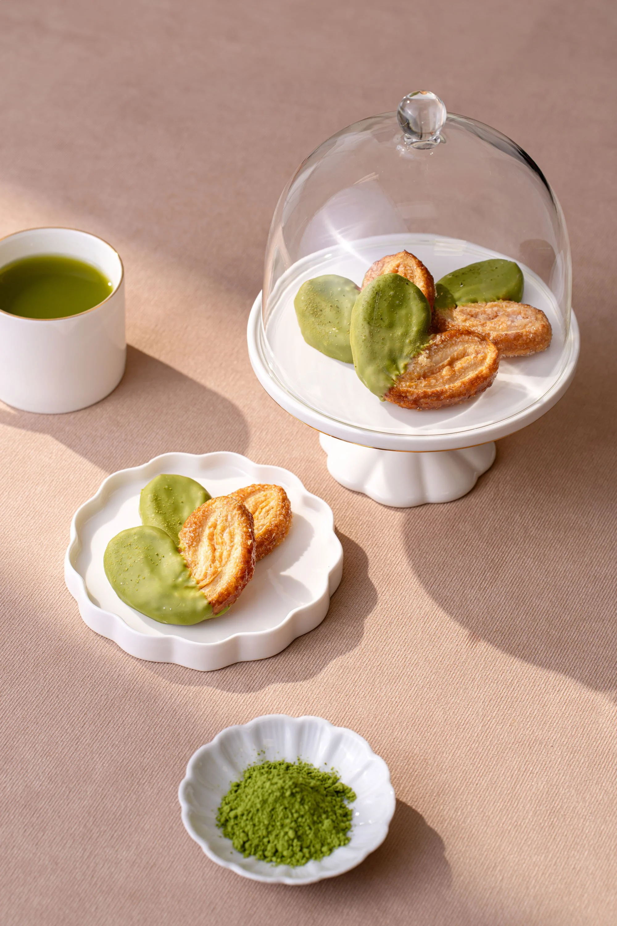 日本抹茶白朱古力蝴蝶酥