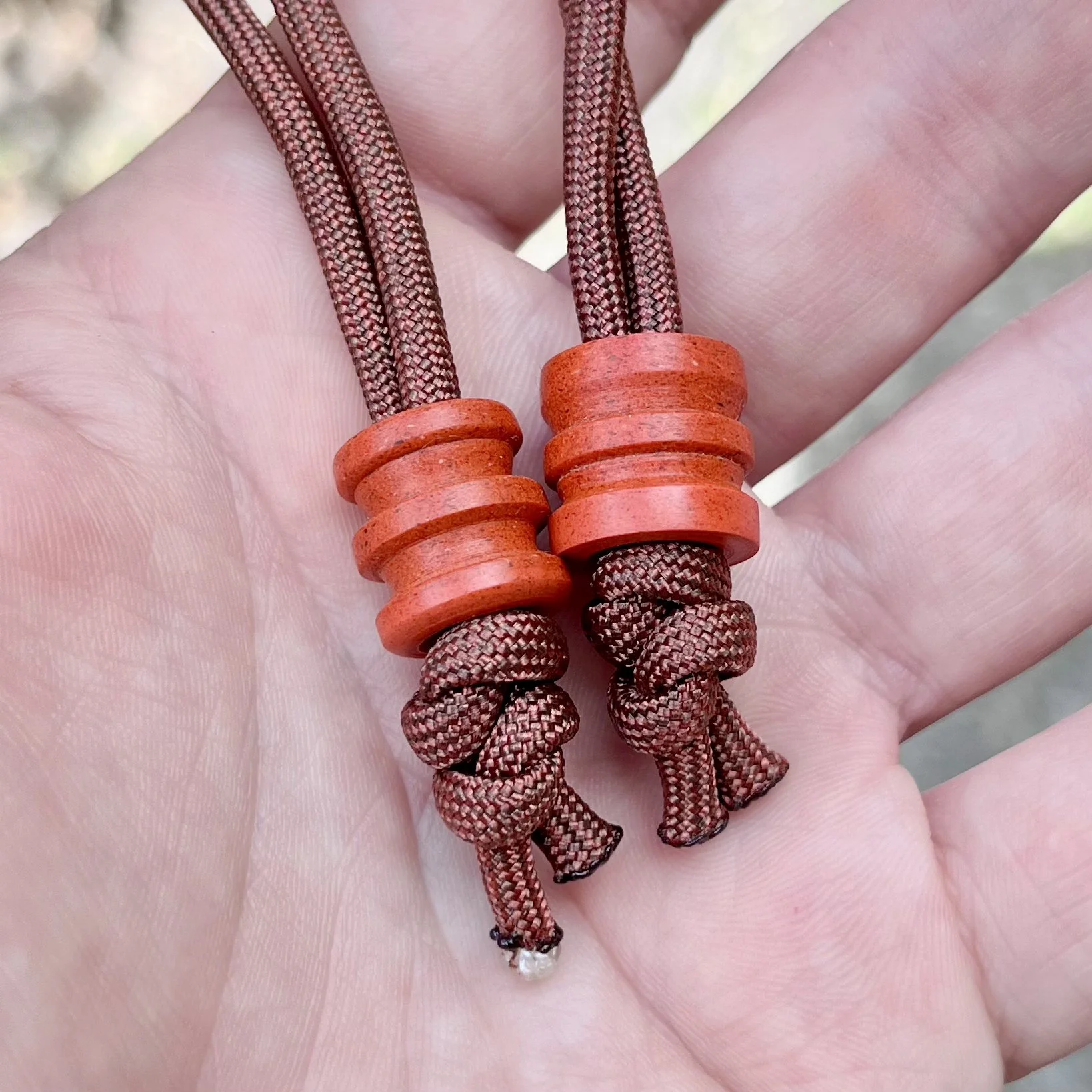 Vintage Orange Heywoodite Lanyard Beads