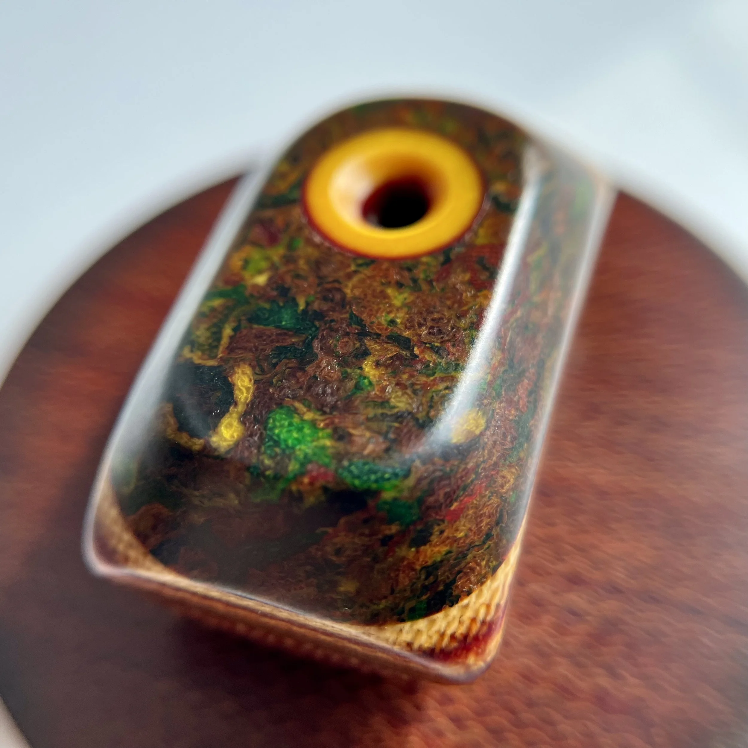 Palmer Worry Stone - 6 Layer Vintage Micarta Stack