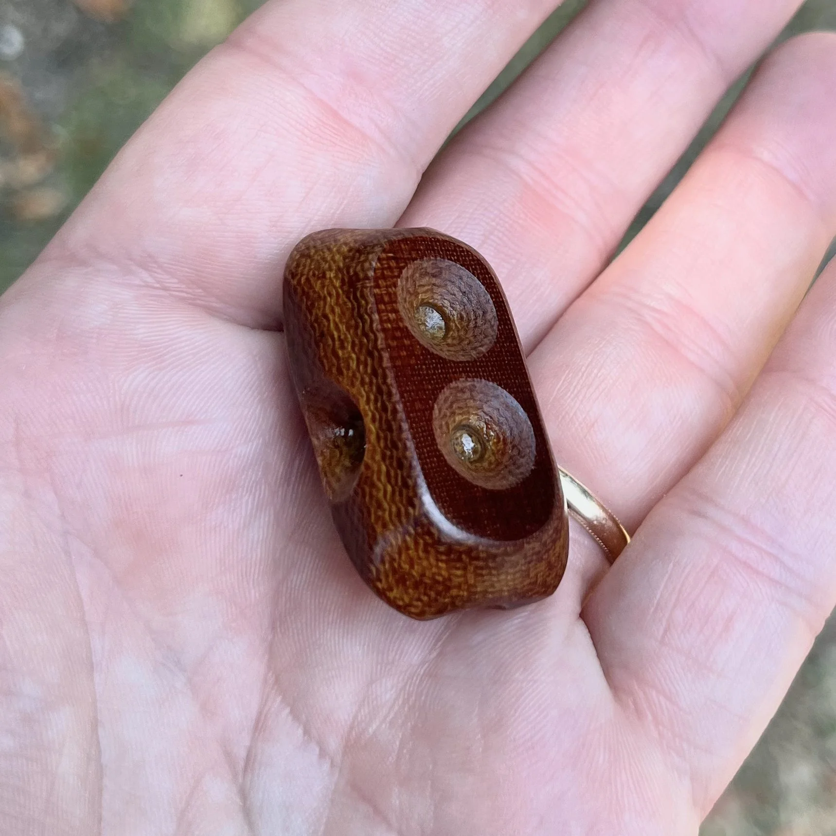 Vintage Micarta Mini Palmer Worry Stone