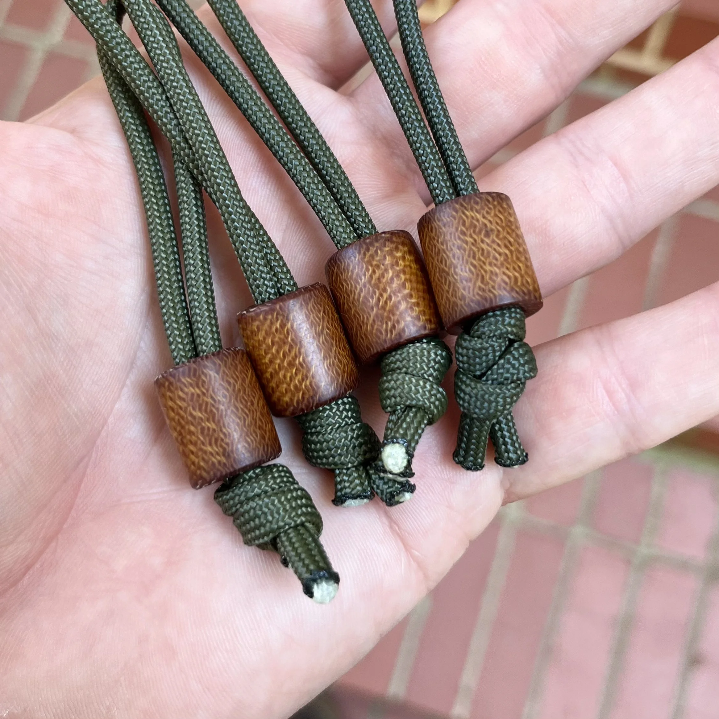 Vintage Westinghouse Heavy Weave Canvas Micarta Lanyard Beads