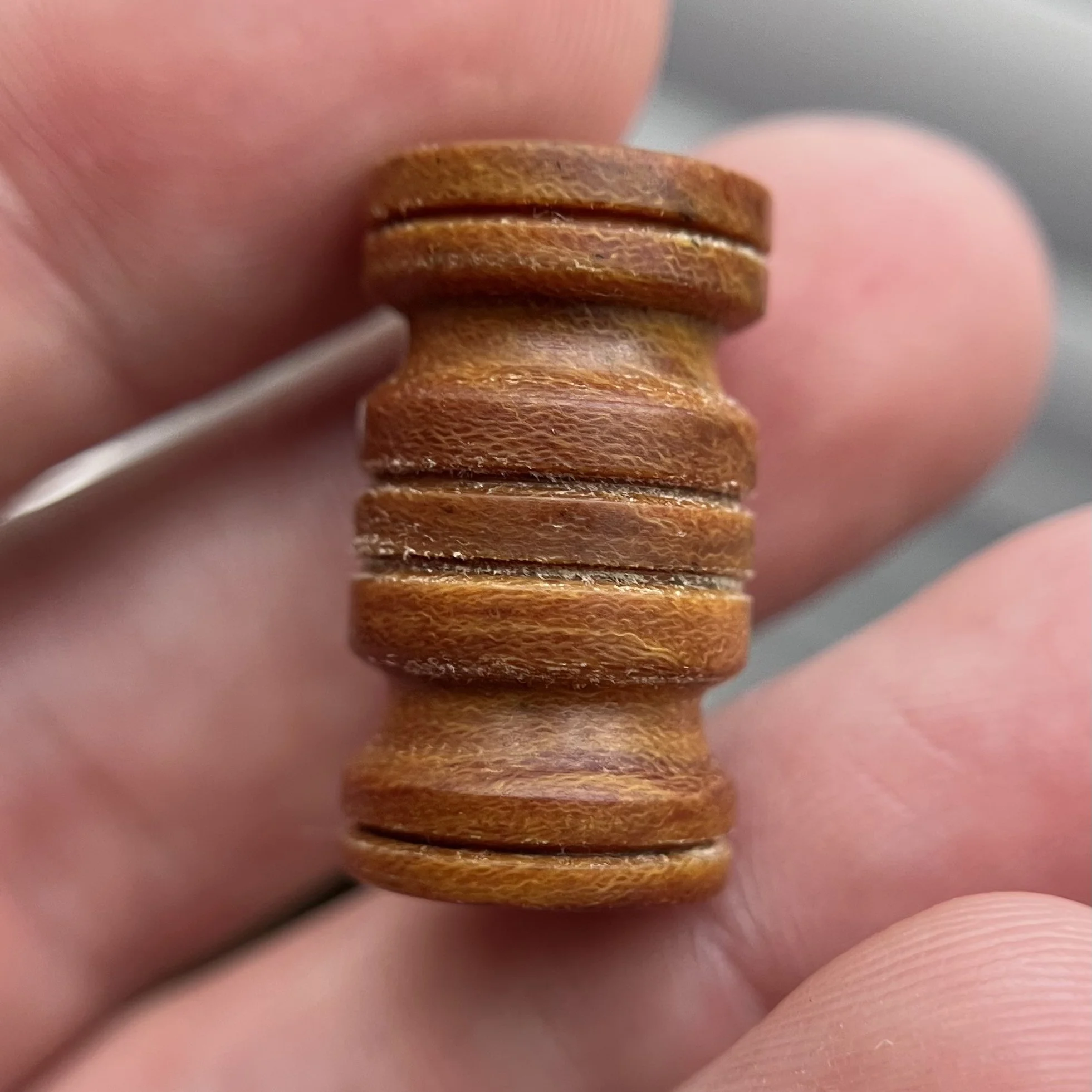 Vintage Golden Rag Micarta EDC Lanyard Bead