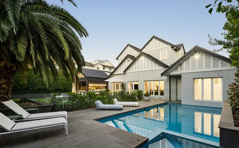 Hampton's style home with backyard pool in Hampton, Melbourne