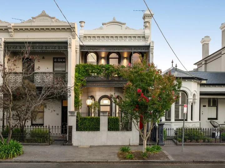 Traditional two storey Terrace Houses in Albert Park, Melbourne