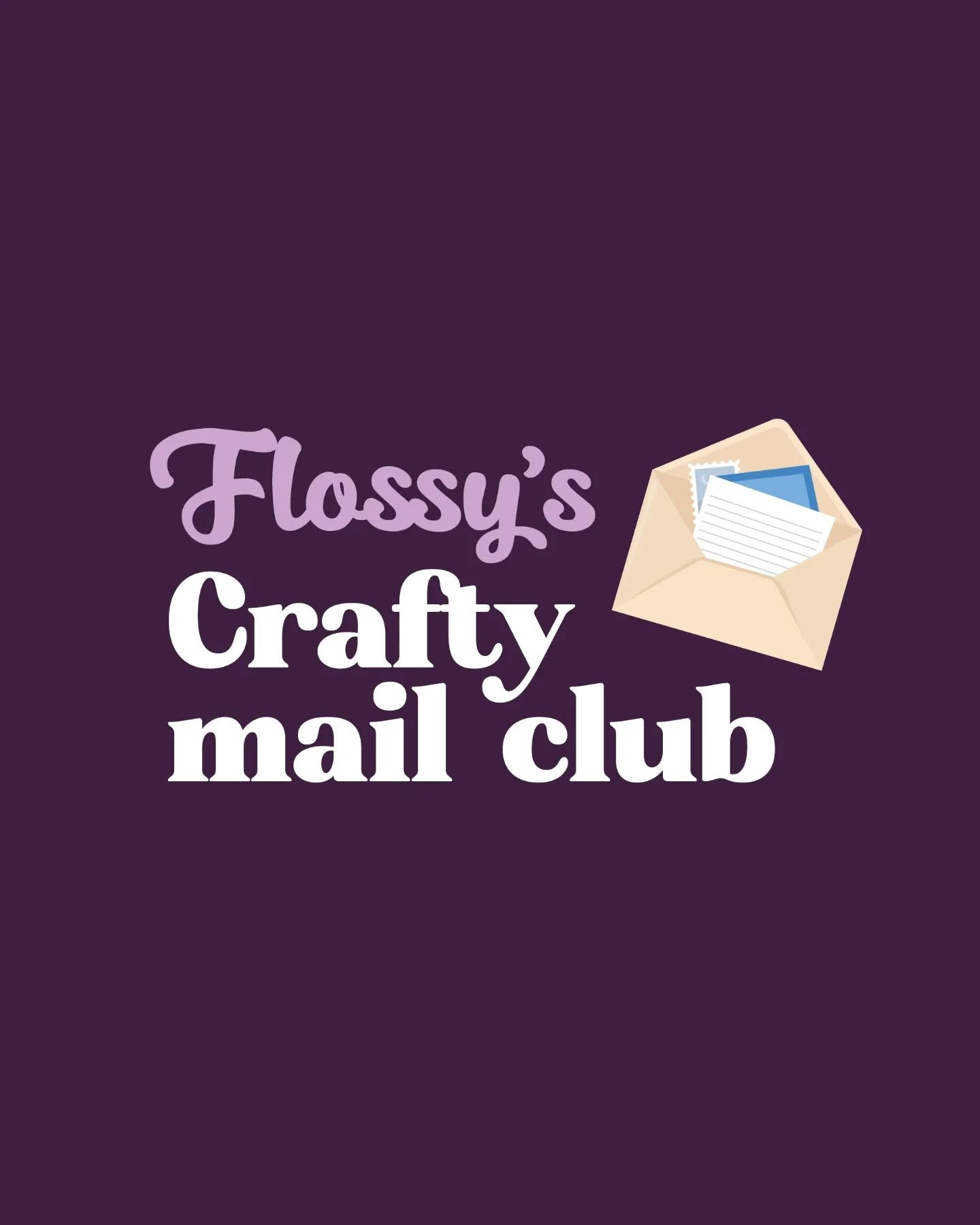 Introducing - Flossy's crafty mail club! 💜✨

I am soooo excited for this you guys, I'm literally buzzing! 🐝 You may have seen these all over social media at the moment but in case you haven't, a mail club is a monthly subscription you sign up for t