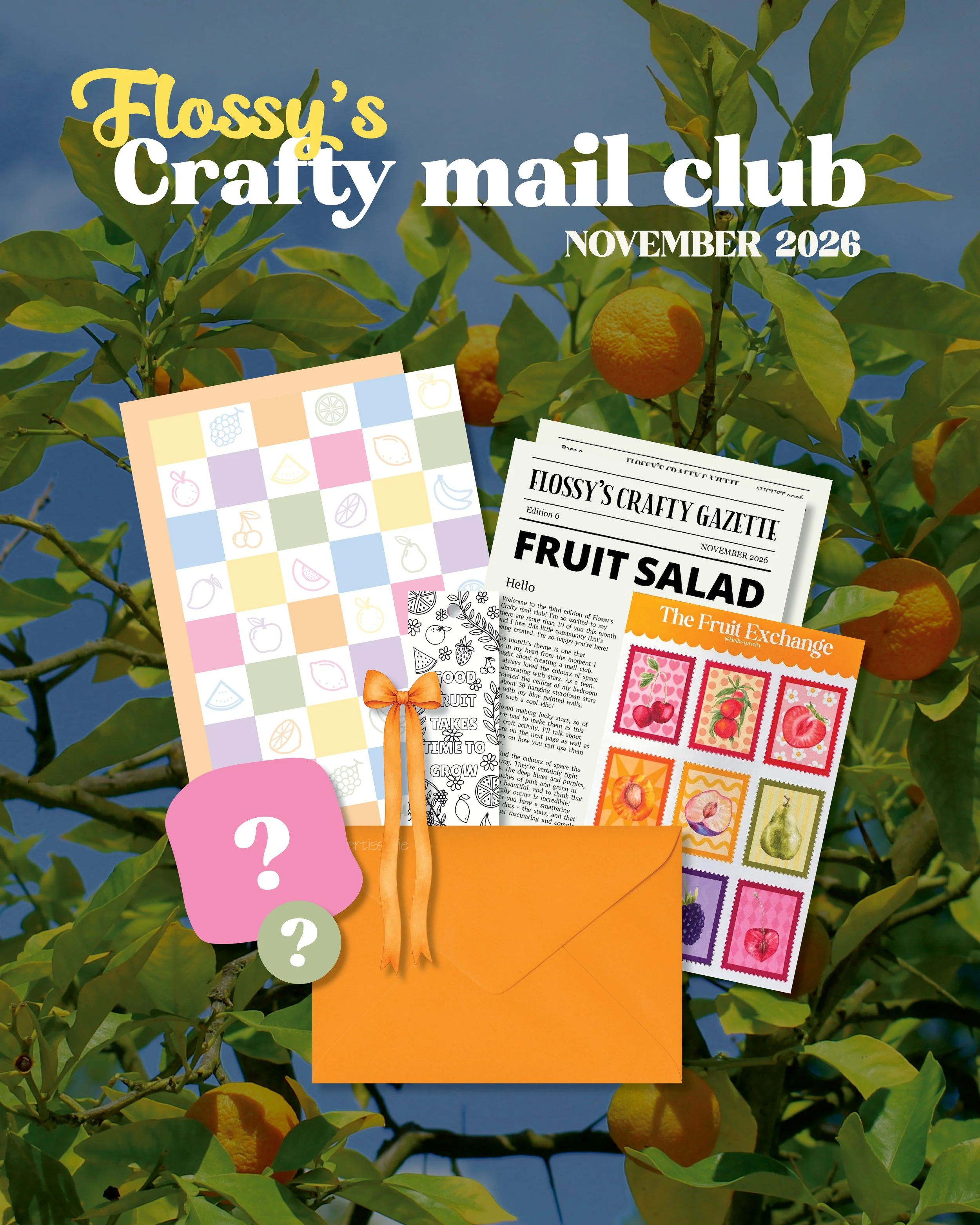 Flossy's crafty mail club subscription - NOVEMBER
