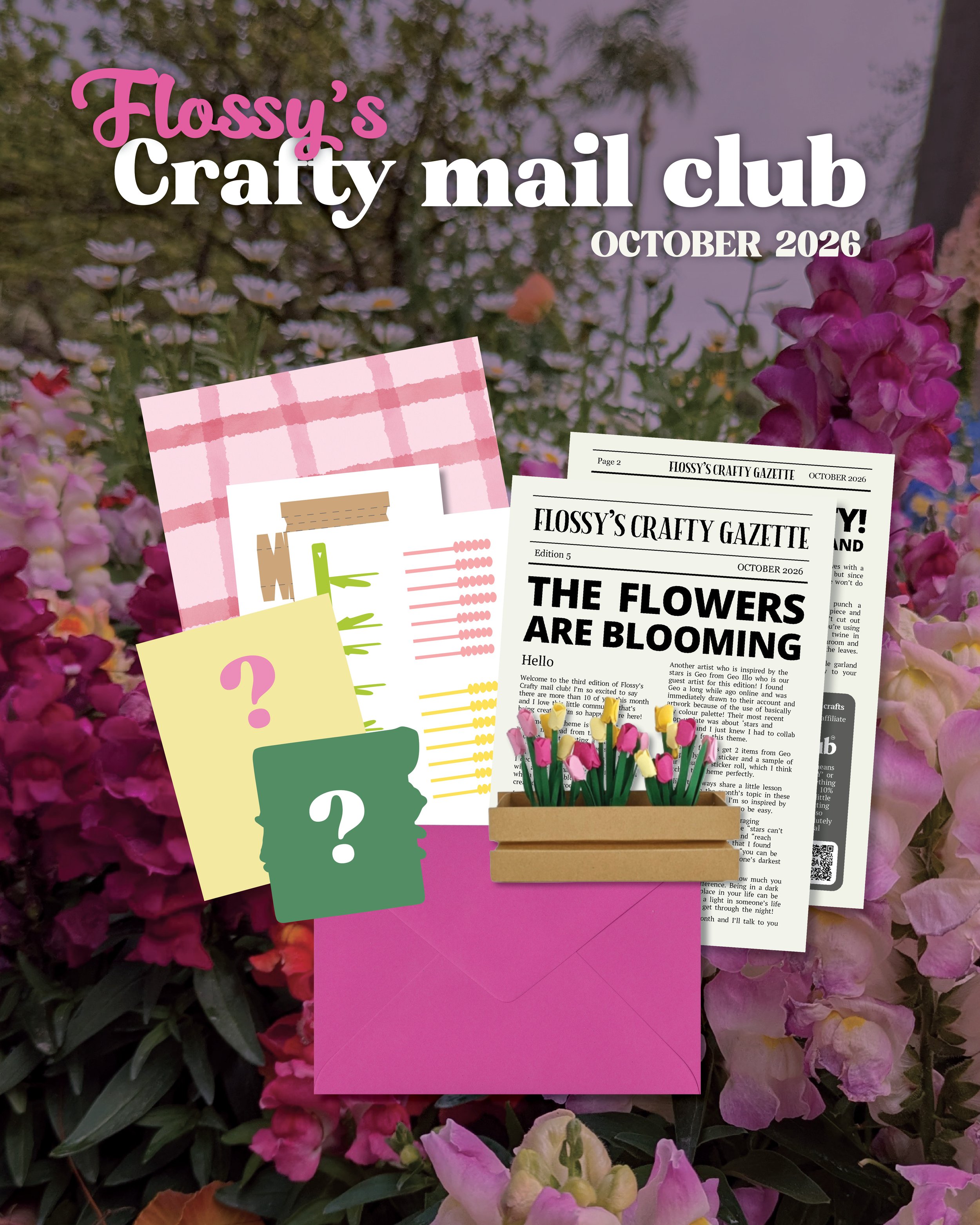 Flossy's crafty mail club subscription - OCTOBER