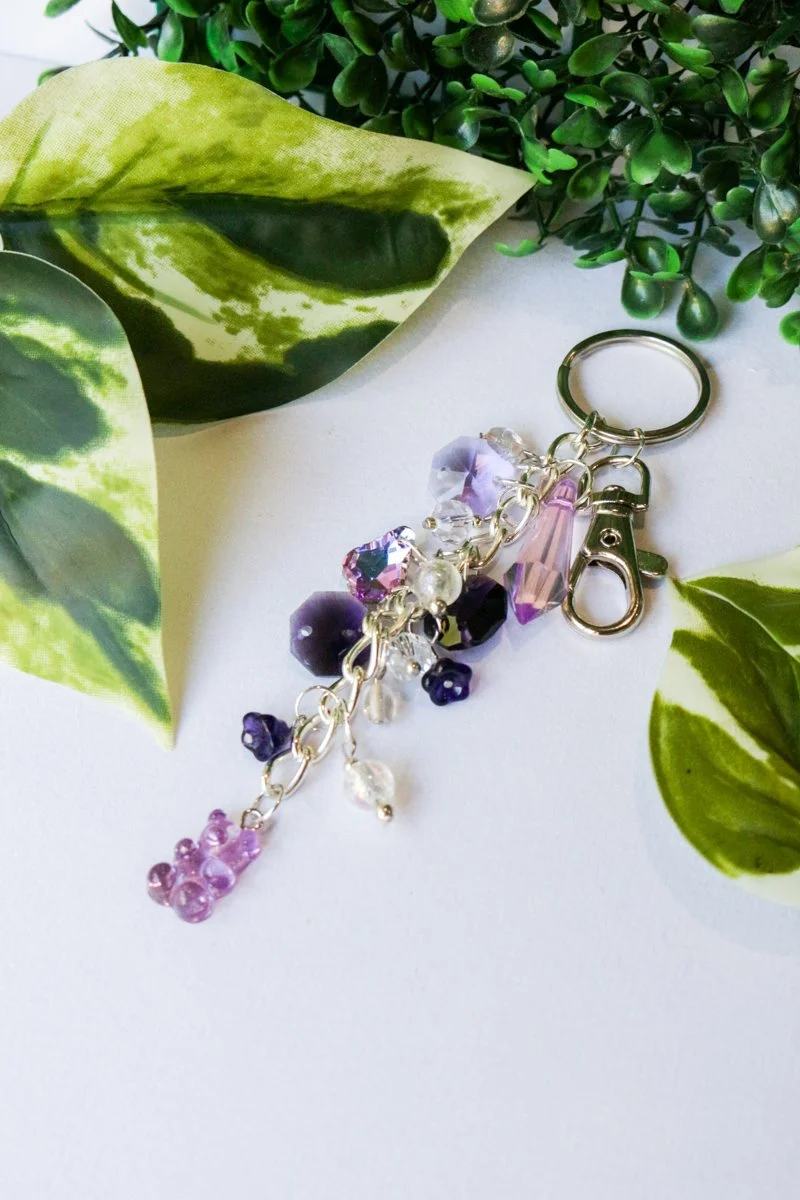 Trinket keyring - Purple gummy bear