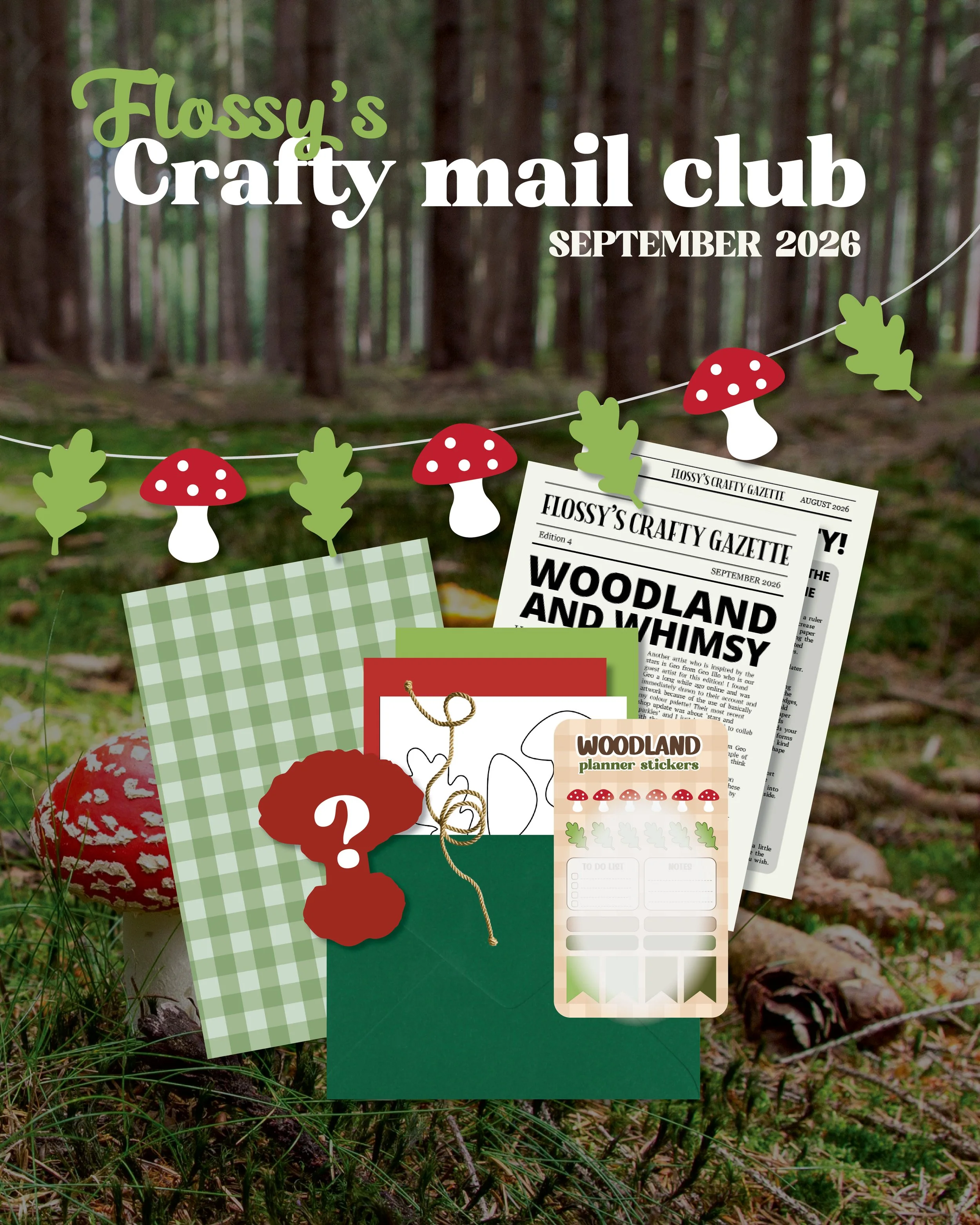 Flossy's crafty mail club subscription - September
