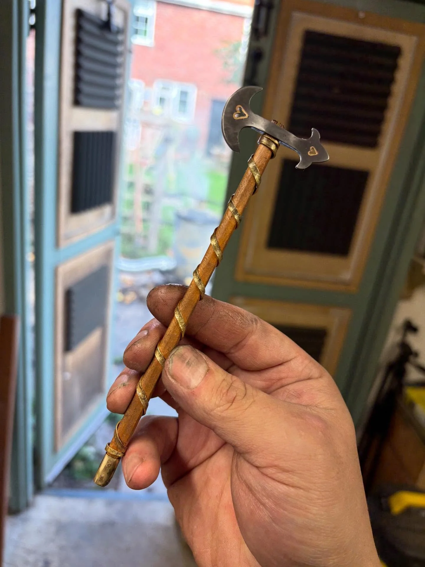 I haven&rsquo;t done one of these for a while! Tiny Japanese Ono axe, a ceremonial tool designed for travelling through hilly and mountainous terrain and clearing vegetation. The heart shape doesn&rsquo;t actually symbolise love; it represents the ey