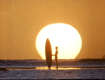 Sunset surfer